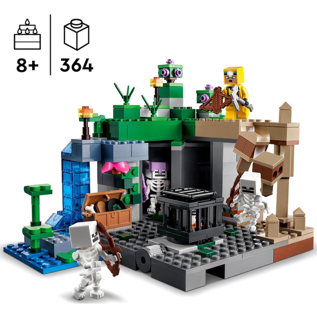 LEGO® Konstruktionsspielsteine »Das Skelettverlies (21189), LEGO® Minecraft«, (364 St.)
