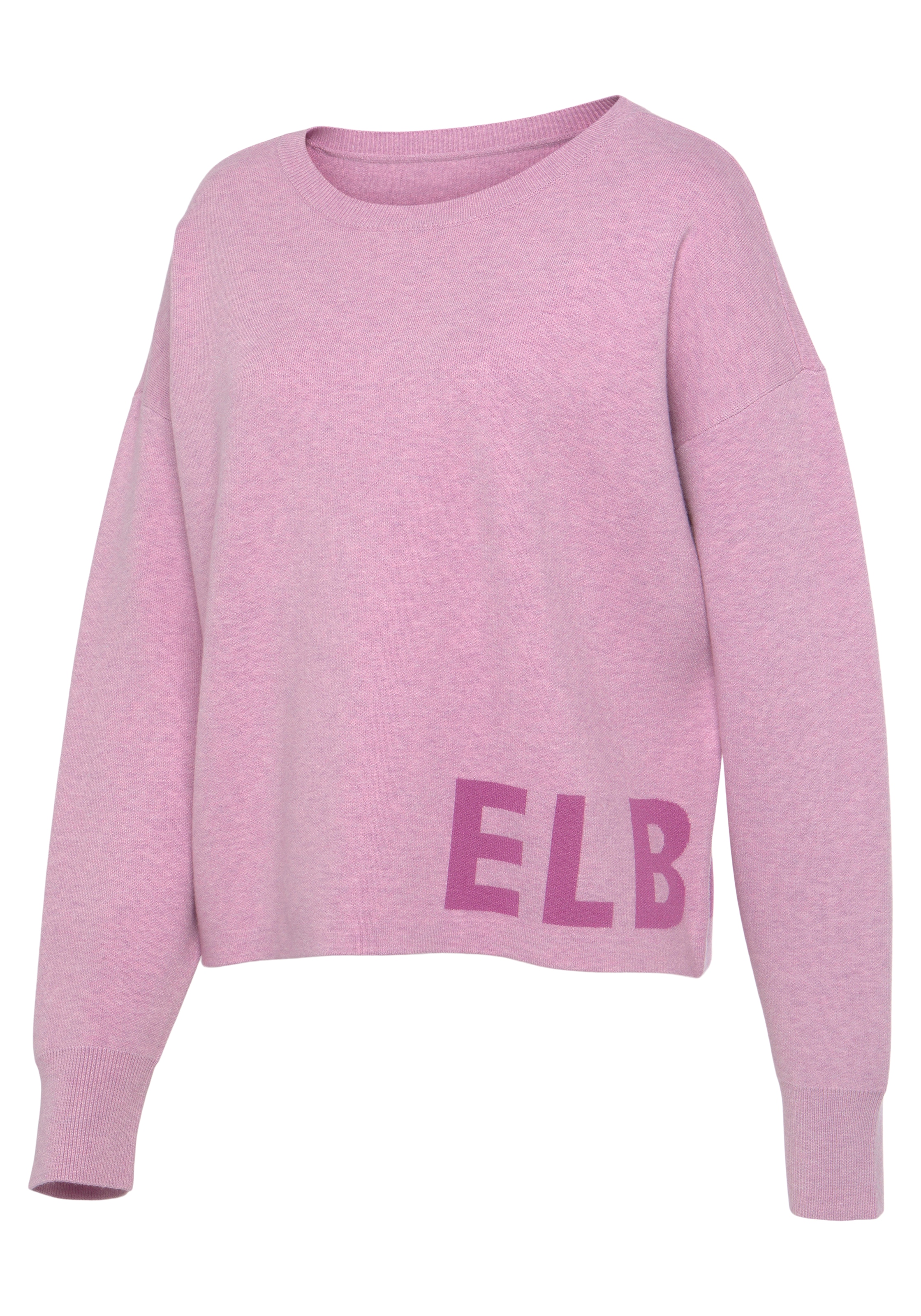 Elbsand Strickpullover »-Loungesweatshirt«, mit eingestricktem Logo