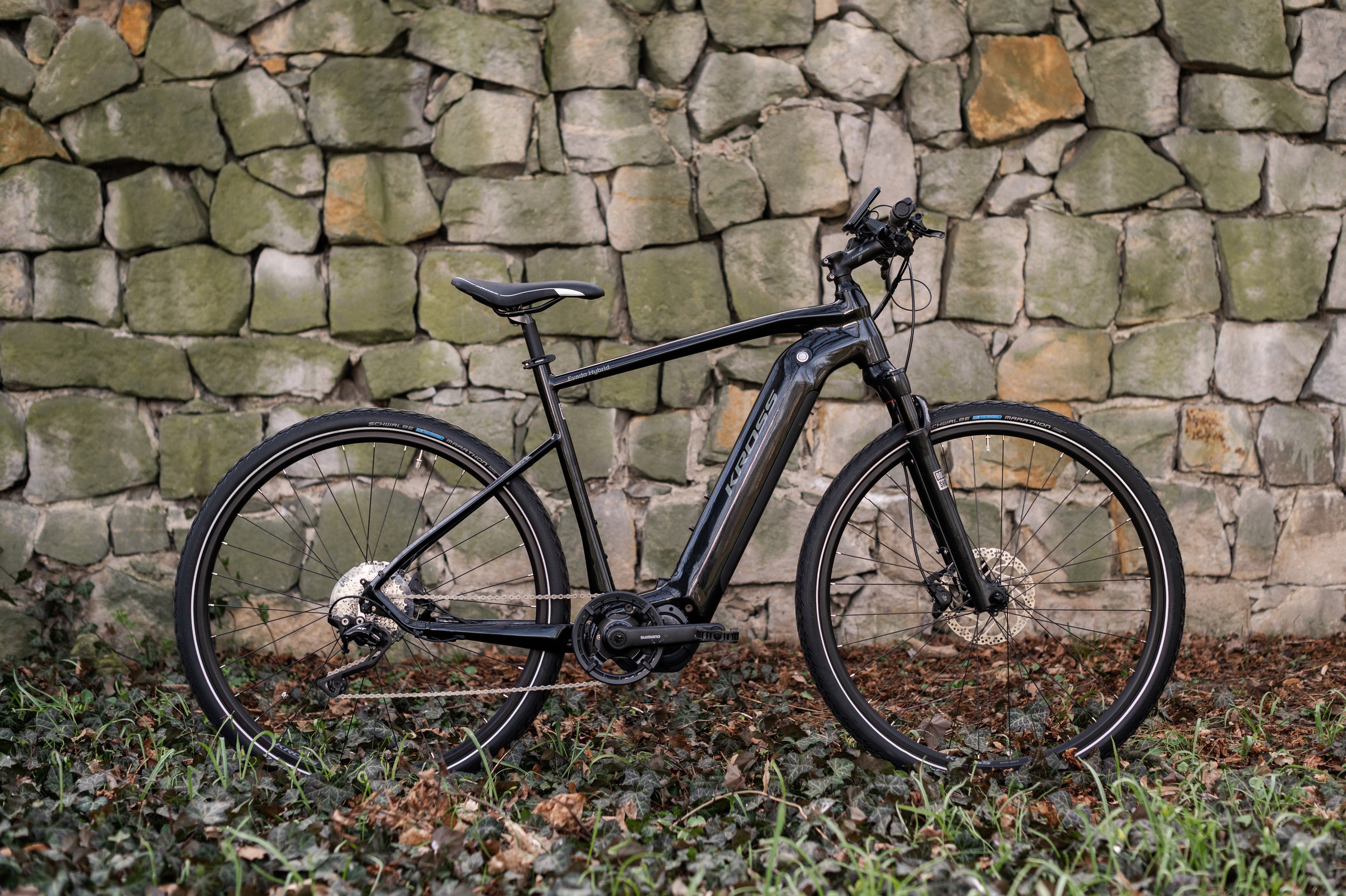 Kross E-Bike »E-Crossrad Evado Hybrid 6.0 28 Zoll schwarz«, 10 Gang, Shimano, DEORE XT T8000, Mittelmotor 250 W, Pedelec, Elektrofahrrad für Damen und Herren