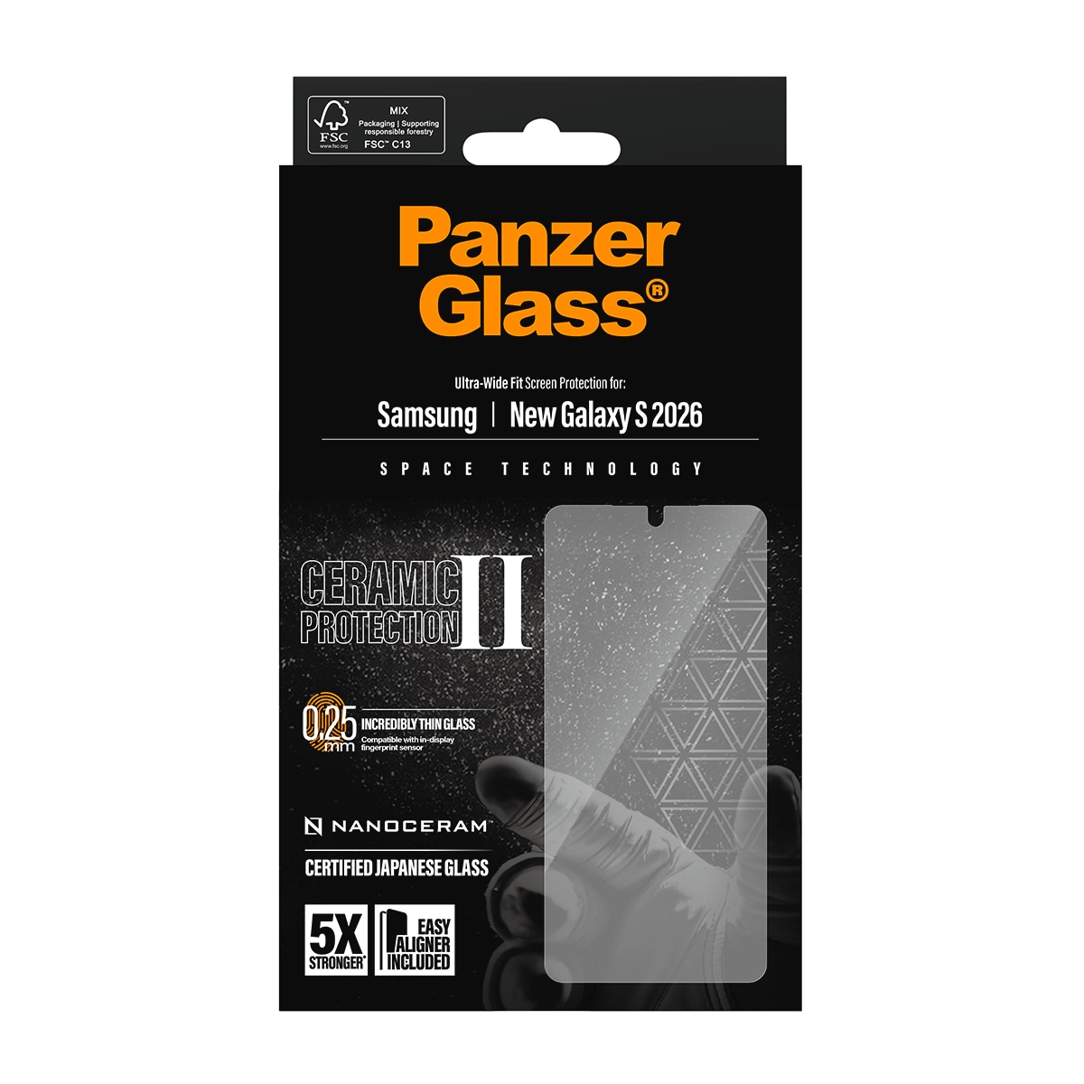 CARE by PanzerGlass Displayschutzglas »Ultra-Wide Fit Screen Protector« für Samsung Galaxy S26 Displayschutzfolie, Schutzfolie, Bildschirmschutz, kratz- & stoßfest