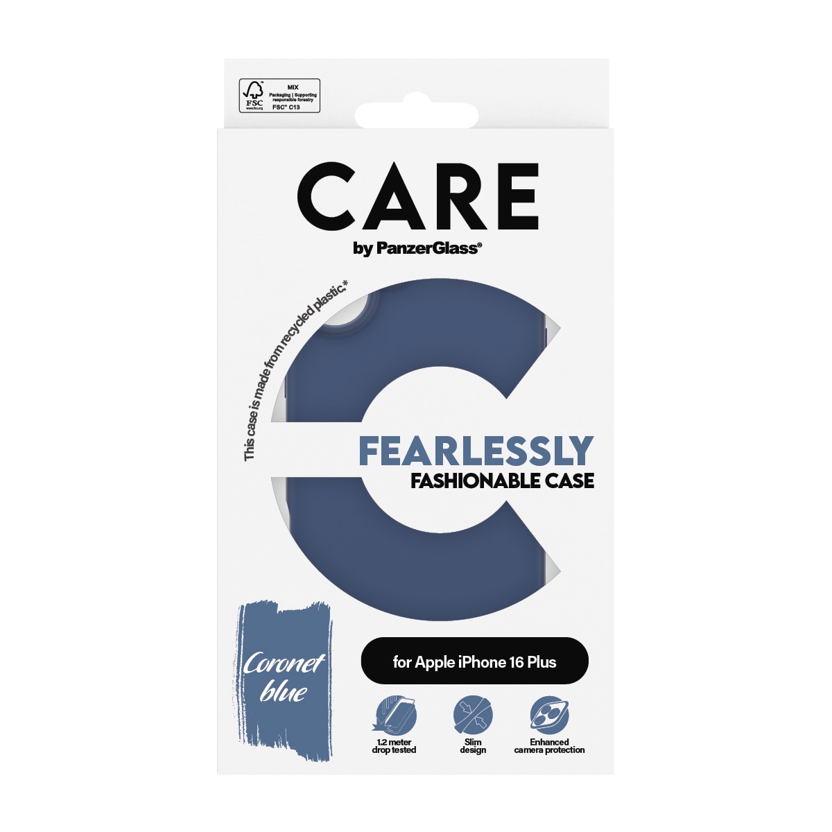 CARE by PanzerGlass Handyhülle »Fearlessly Fashionable Case für Apple iPhone 16 Plus«, Backcover, Schutzhülle, Handyschutzhülle, Case, Schutzcase, stoßfest
