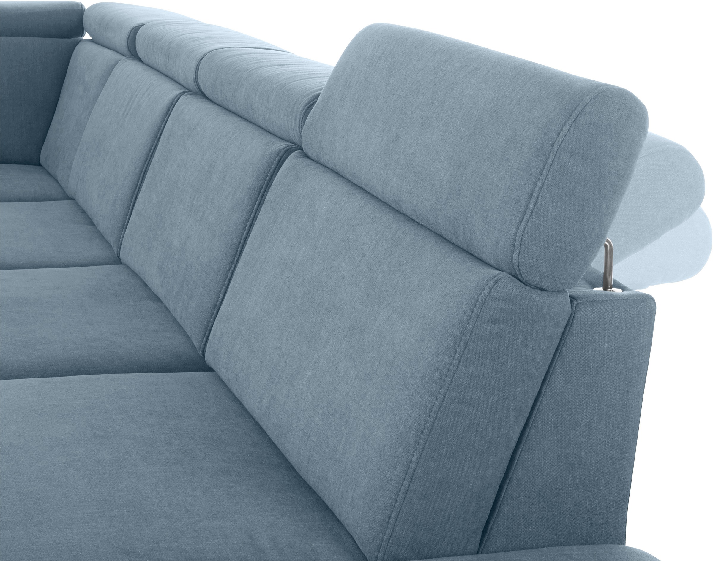 sit&more Wohnlandschaft »Brisbane U-Form«, Fußhöhe 15 cm, inklusive Sitztiefen-, Armteil- und Kopfteilverstellung