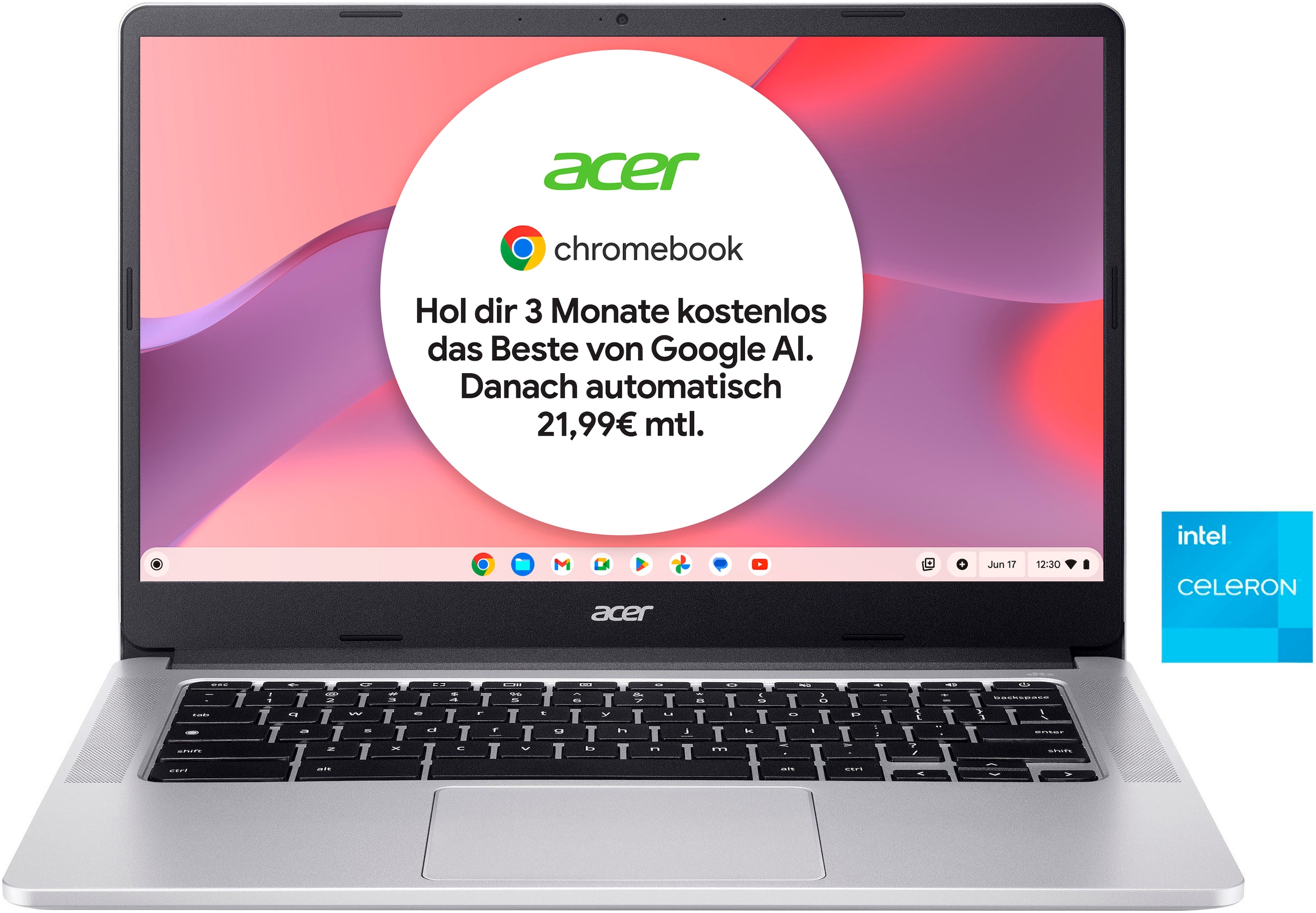 Acer Notebook »CB314-3H-C3LK«, 35,56 cm, / 14 Zoll, Intel, Celeron, UHD Graphics, 128 GB SSD