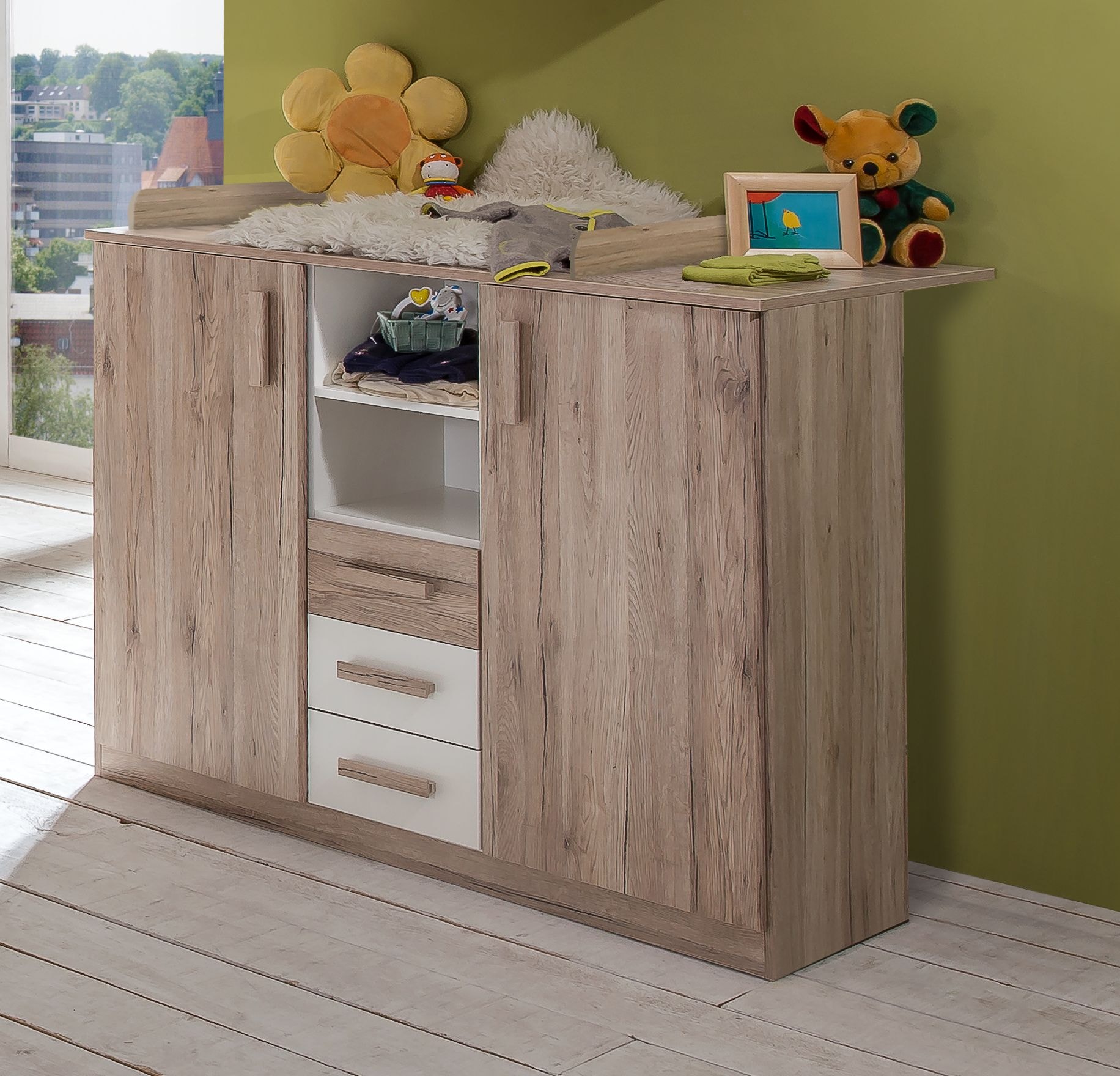 Wimex Babyzimmer-Komplettset »Bergamo«, (Set, 3 St.), Bett + Wickelkommode + 3 trg. Schrank