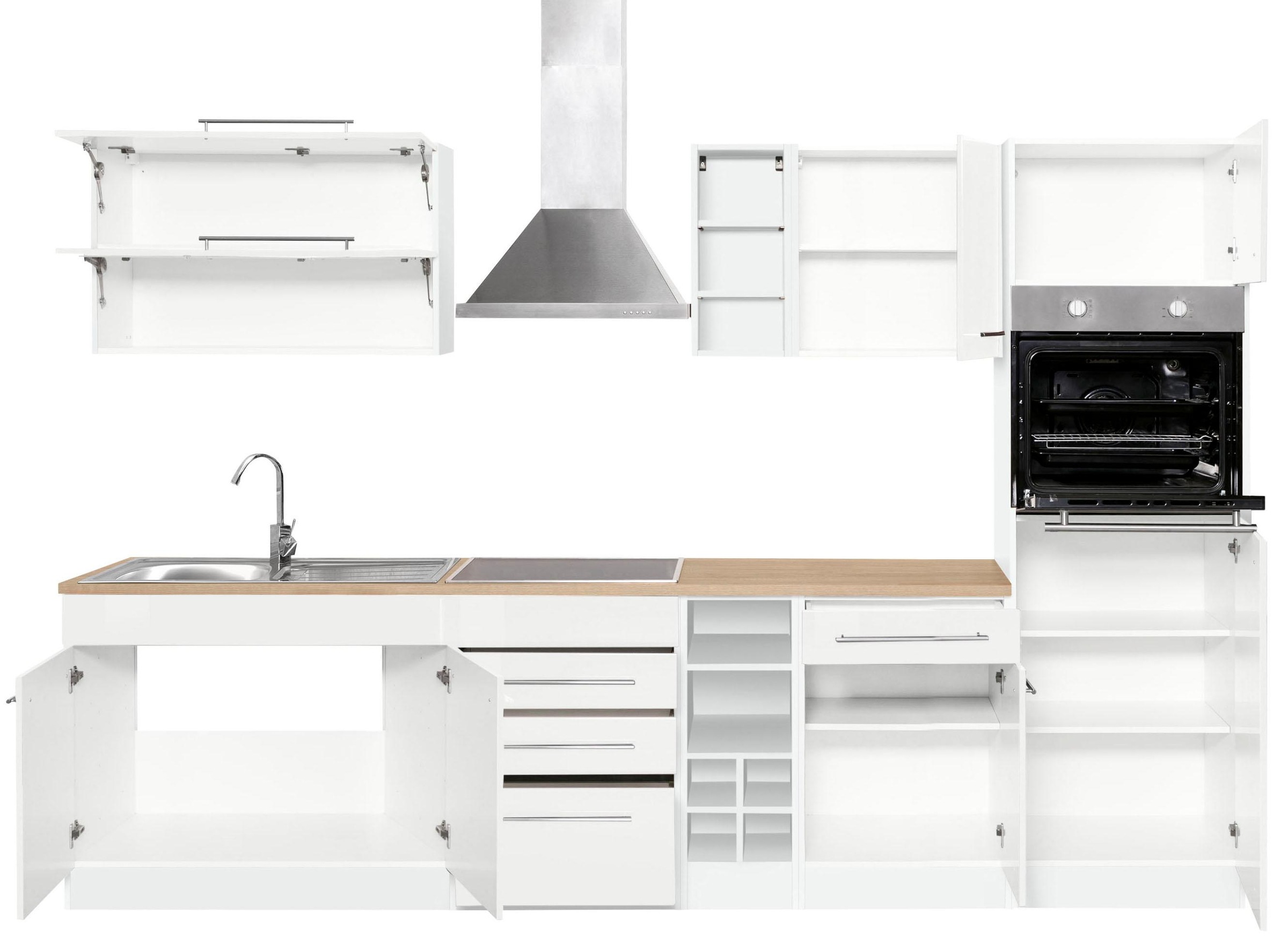 KOCHSTATION Küchenzeile »KS-Eton«, mit E-Geräten, Breite 300 cm