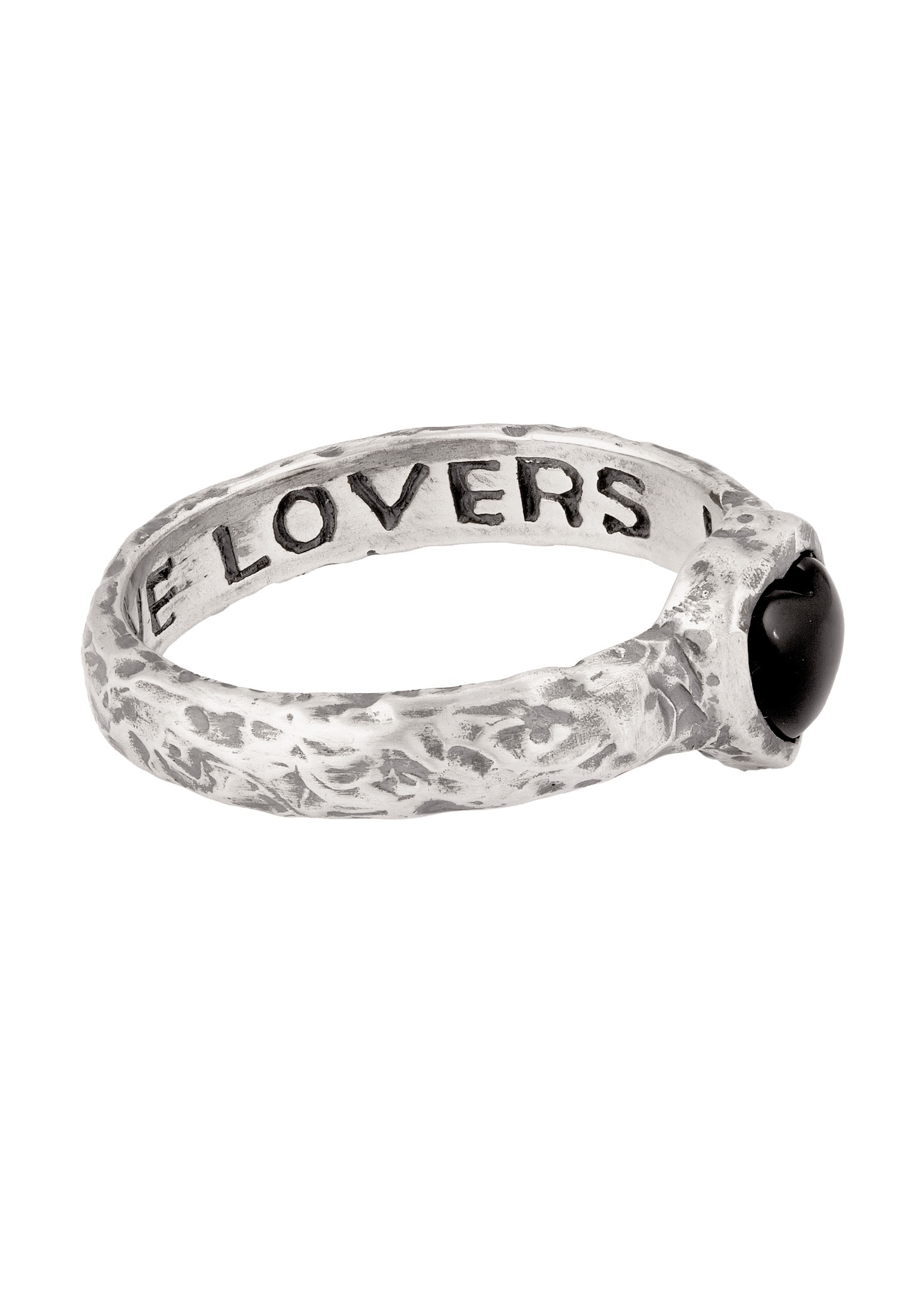 HAZE & GLORY Silberring »Ring Herz Onyx Schwarz 925 Sterling Silber«