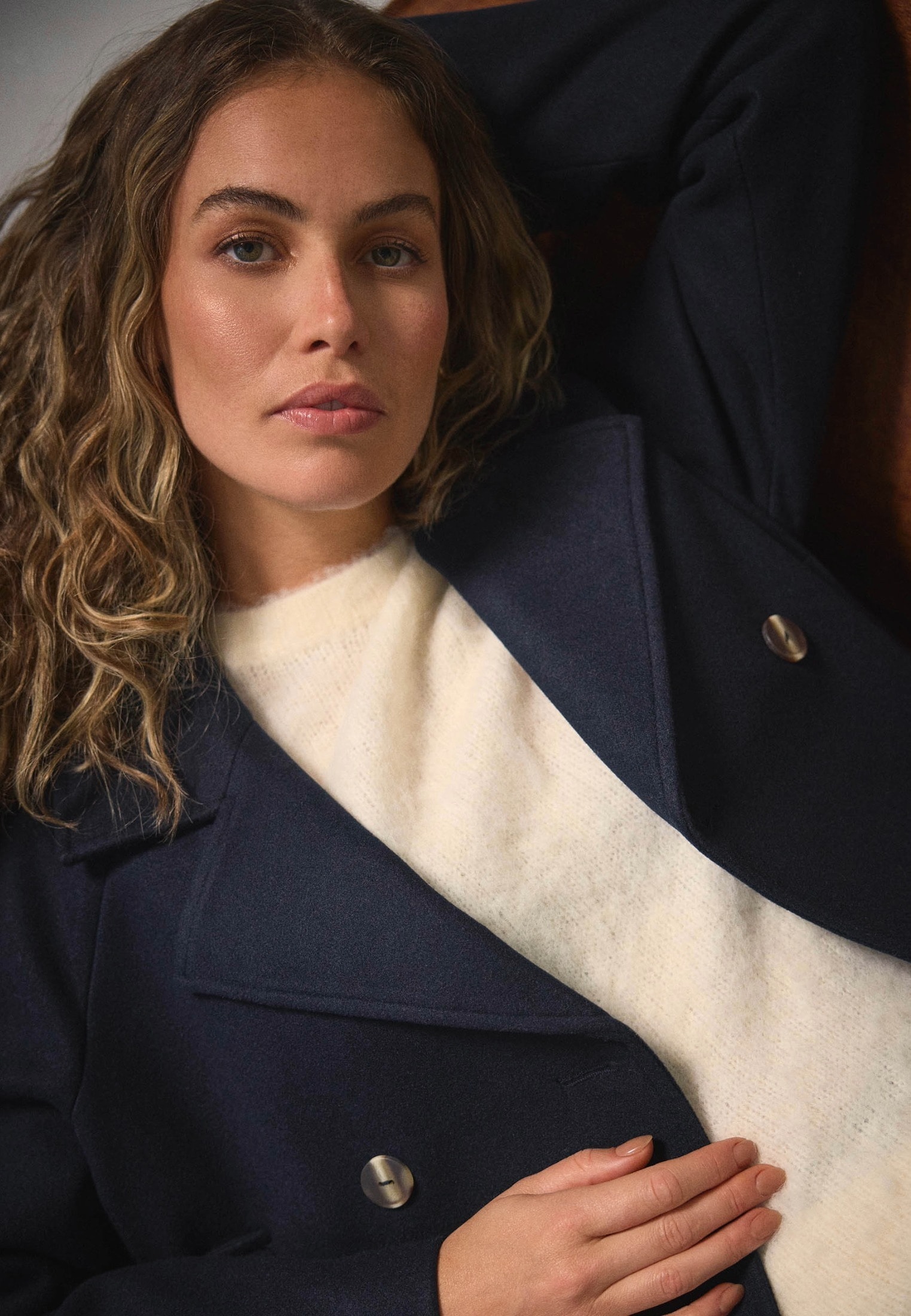 Zero Strickpullover »Strickpullover mit Flaum«