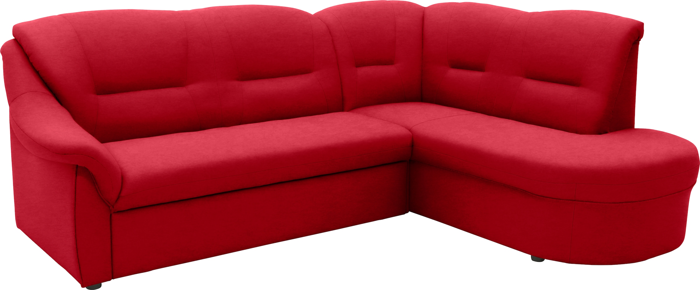 DOMO collection Ecksofa »Faenza für kleine Räume, Stellmaße 232,176cm, komfortabel, L-Form«, mit Ottomane, zeitlos, elegante Armlehnen, wahlweise mit Bettfunktion