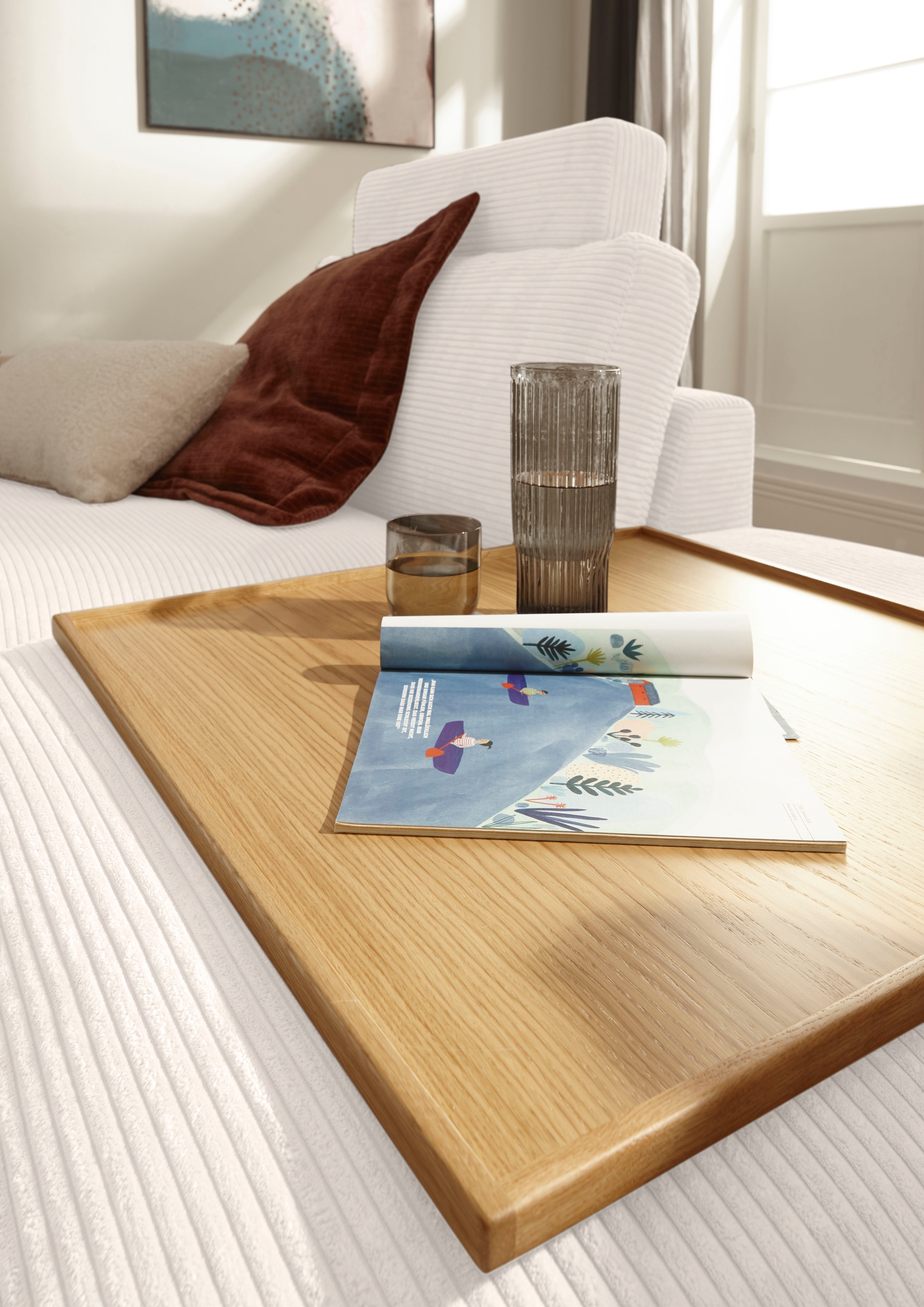 Musterring Wohnlandschaft »Lucia U-Form«, Cord-Bezug, inklusive Kopfstütze, Gesamtbreite 524 cm