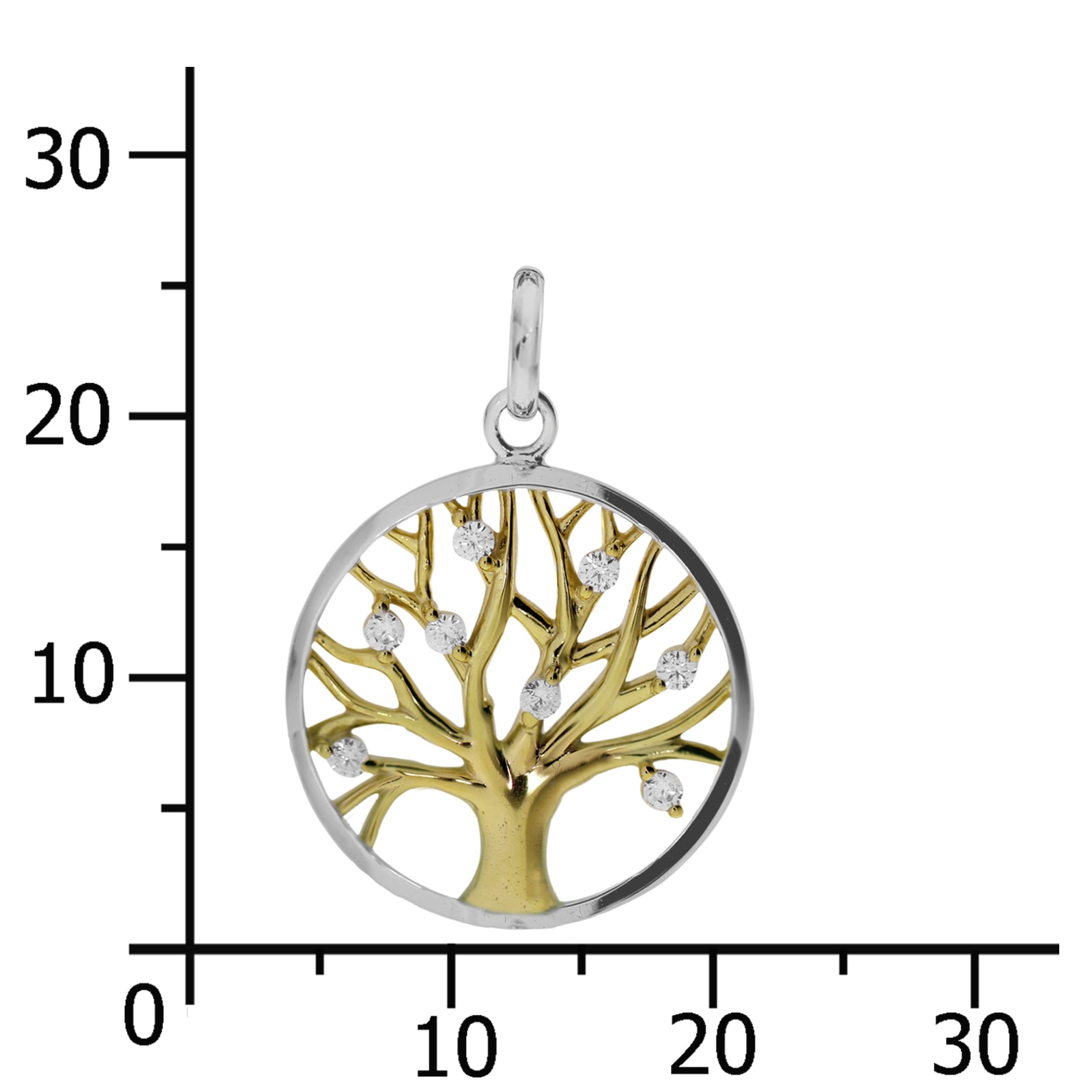 OSTSEE-SCHMUCK Kettenanhänger »- Lebensbaum - Silber 925/000 - Zirkonia«