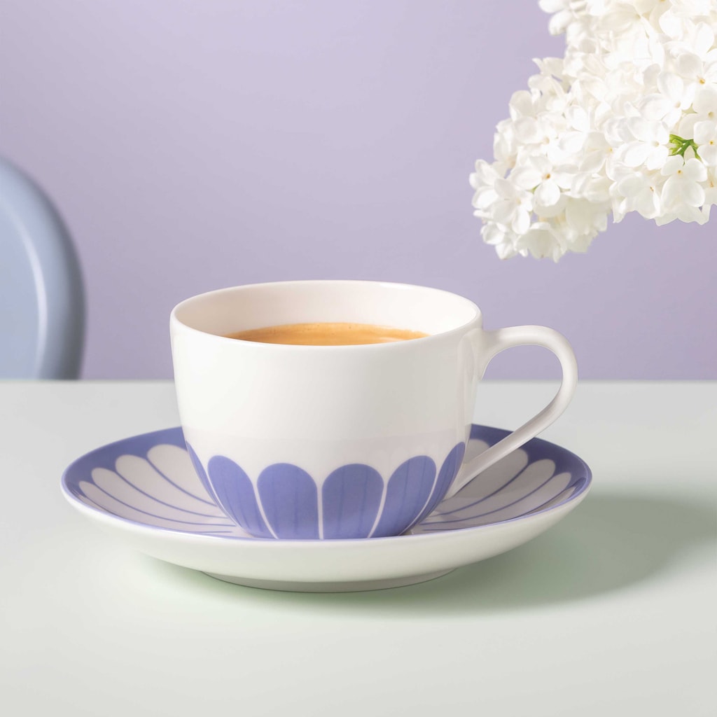 Villeroy & Boch Tasse »Kaffeetassen mit Untertassen Fleur Couleur 160 ml 6er Set«