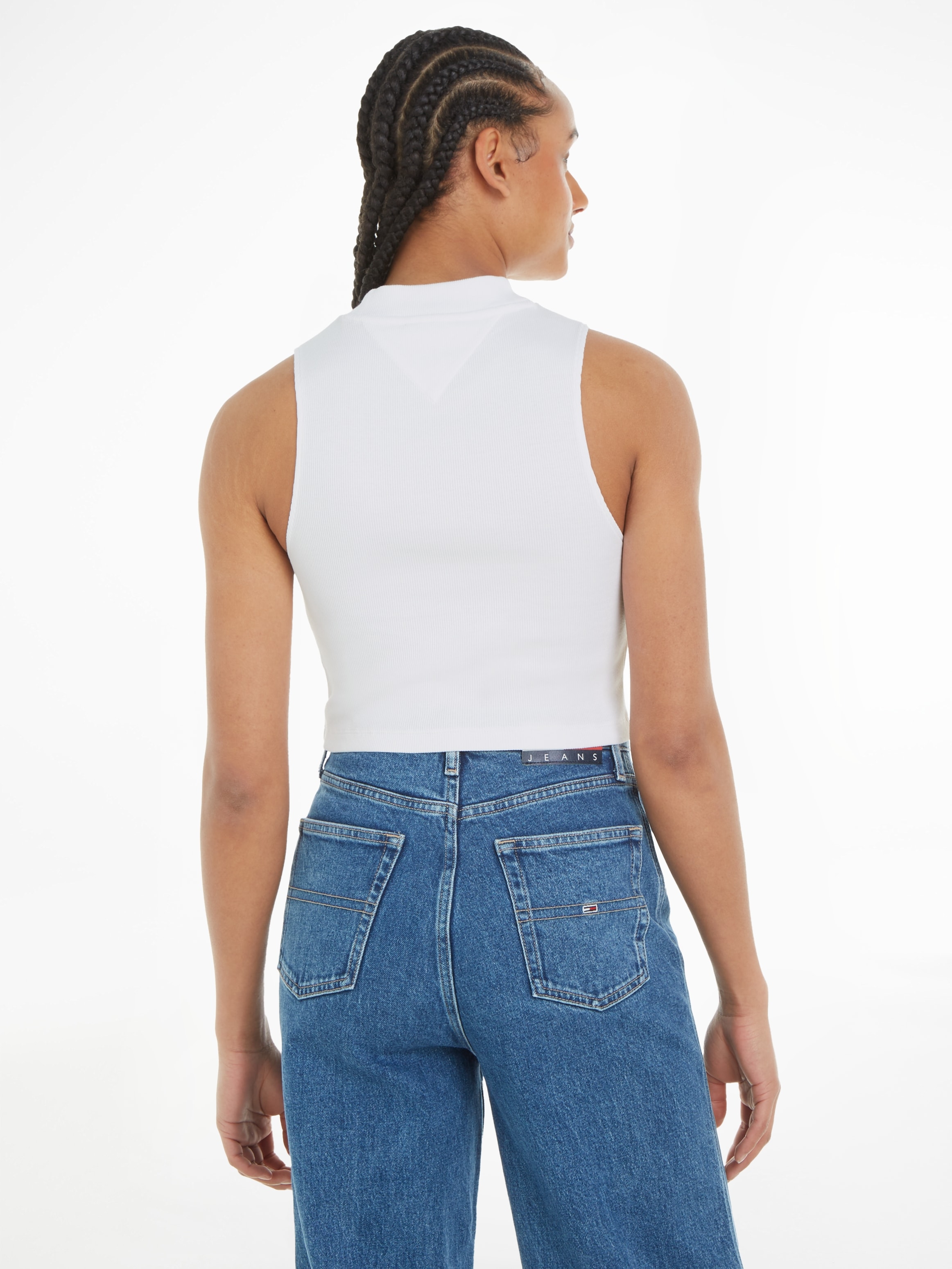 Tommy Jeans Tanktop »TJW CRP MOCKNECK RIB TANK«, mit Logostickerei