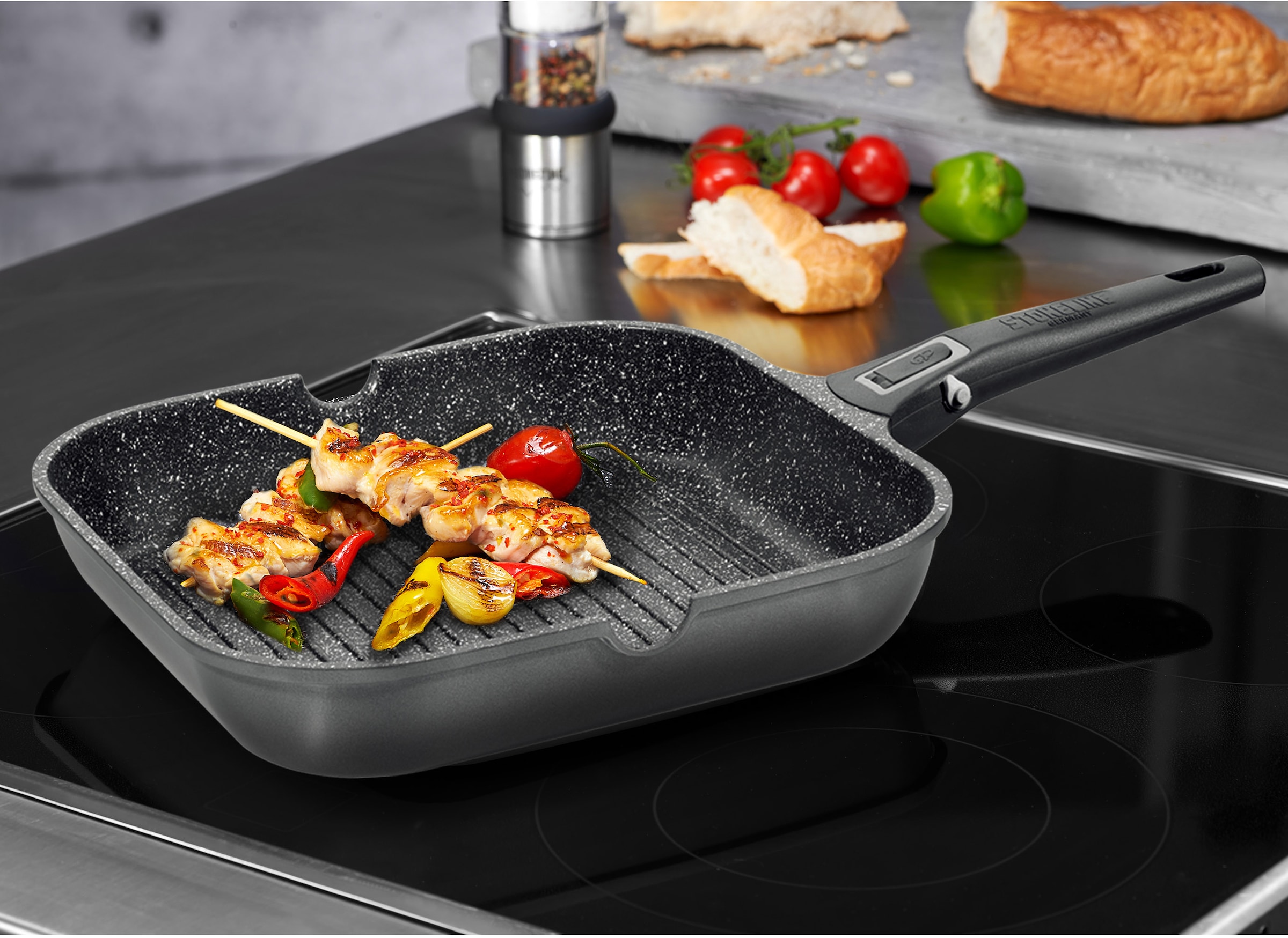 STONELINE Grillpfanne »Imagination PLUS«, Aluminiumguss, (1 tlg.), 28 x 28 cm, Induktion