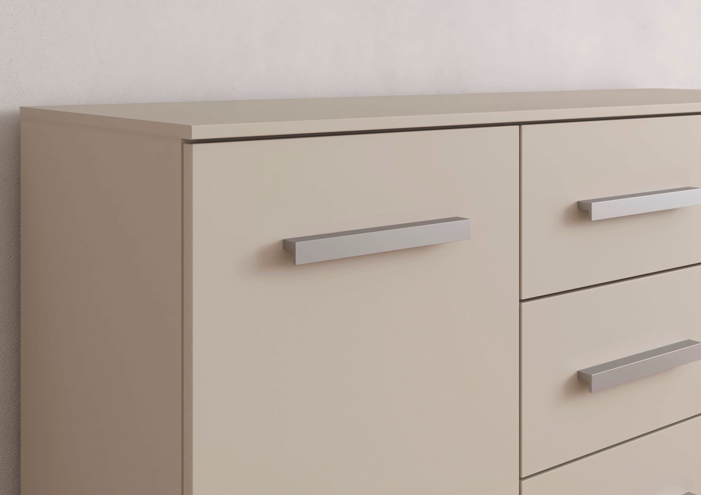 rauch Schubkastenkommode »Sideboard Kommode Kombikommode KOLUNA mit Dekorfront« Breite 120 cm mit moderner Dekorfront,  vier große Schubladen, mit insgesamt 4 Einlegeböden MADE IN GERMANY