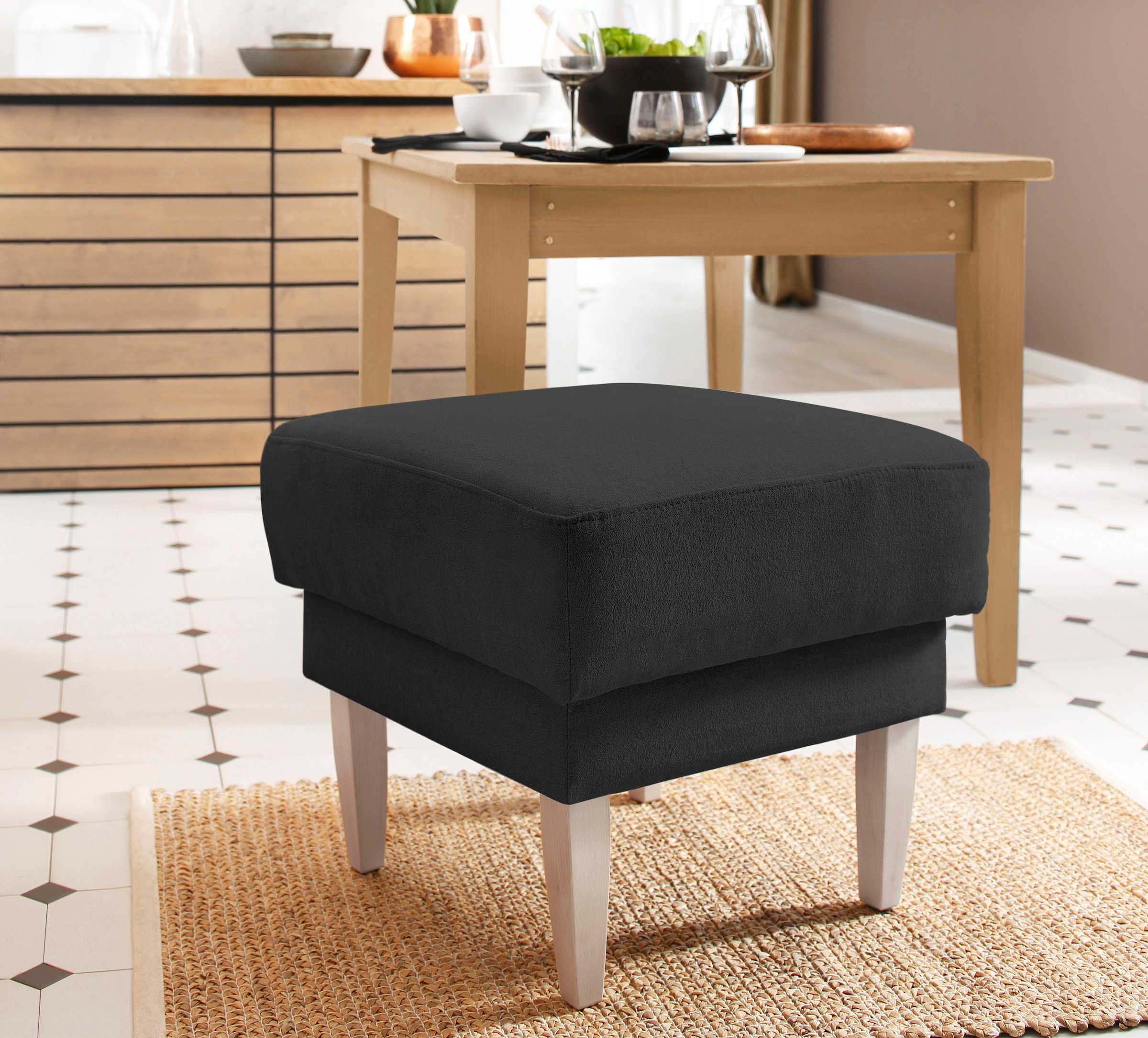 Home affaire Hocker »Scalea« mit Federkern-Polsterung