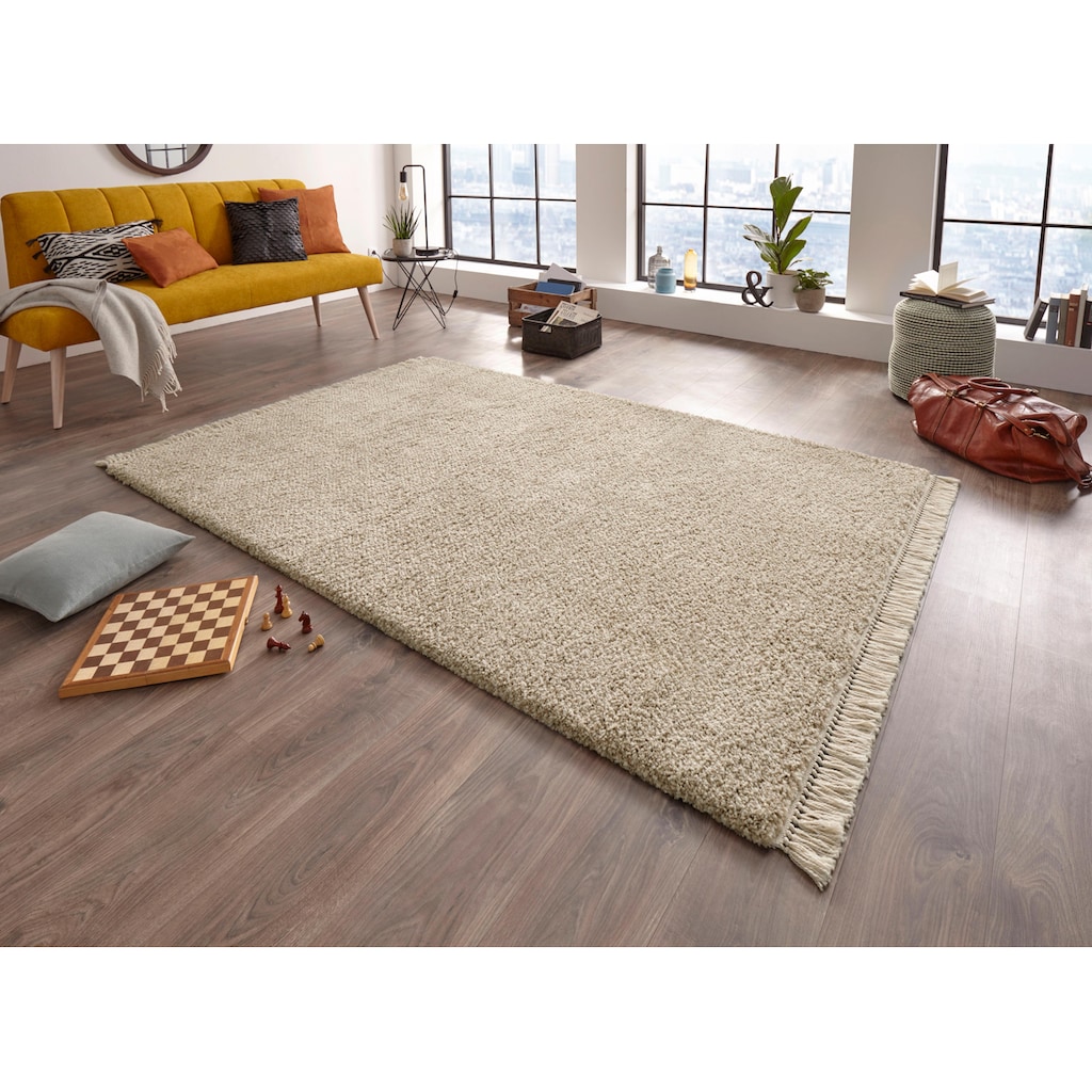 freundin Home Collection Hochflor-Teppich »Aloe«, rechteckig