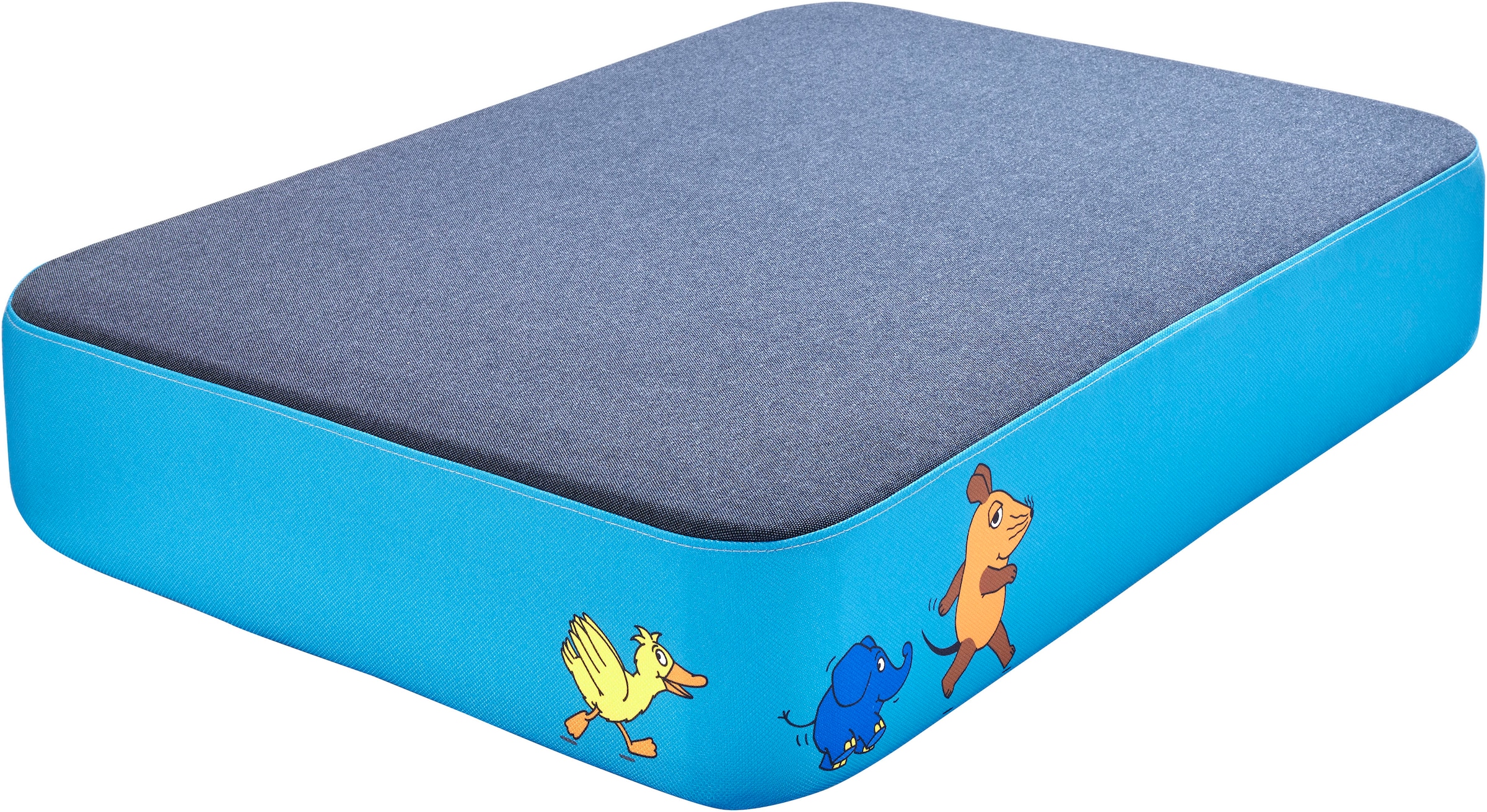 Weichbodenmatte »Hüpfpolster S blau, Die Maus, Wettrennen«, Hüpfmatte; 97x70x17 cm;...