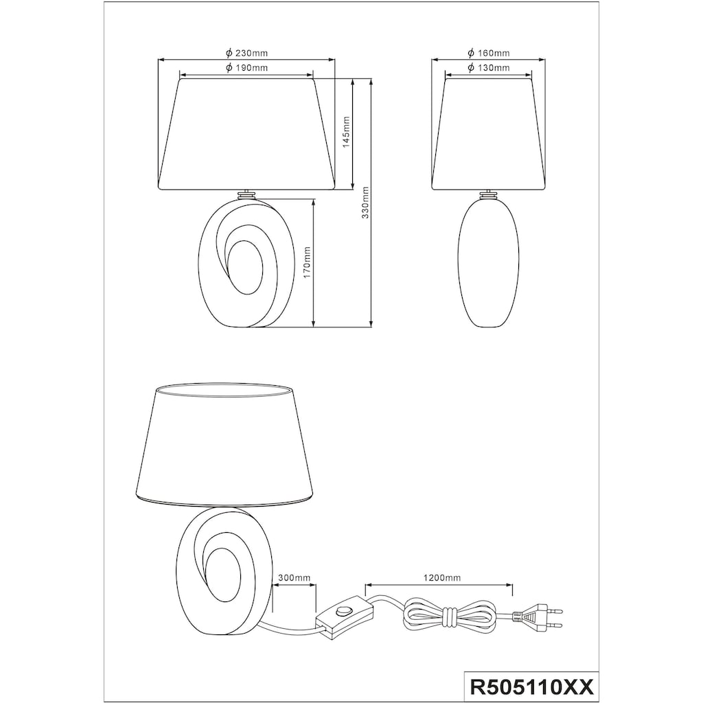 TRIO Leuchten Schreibtischlampe »Taba«, 1 flammig-flammig