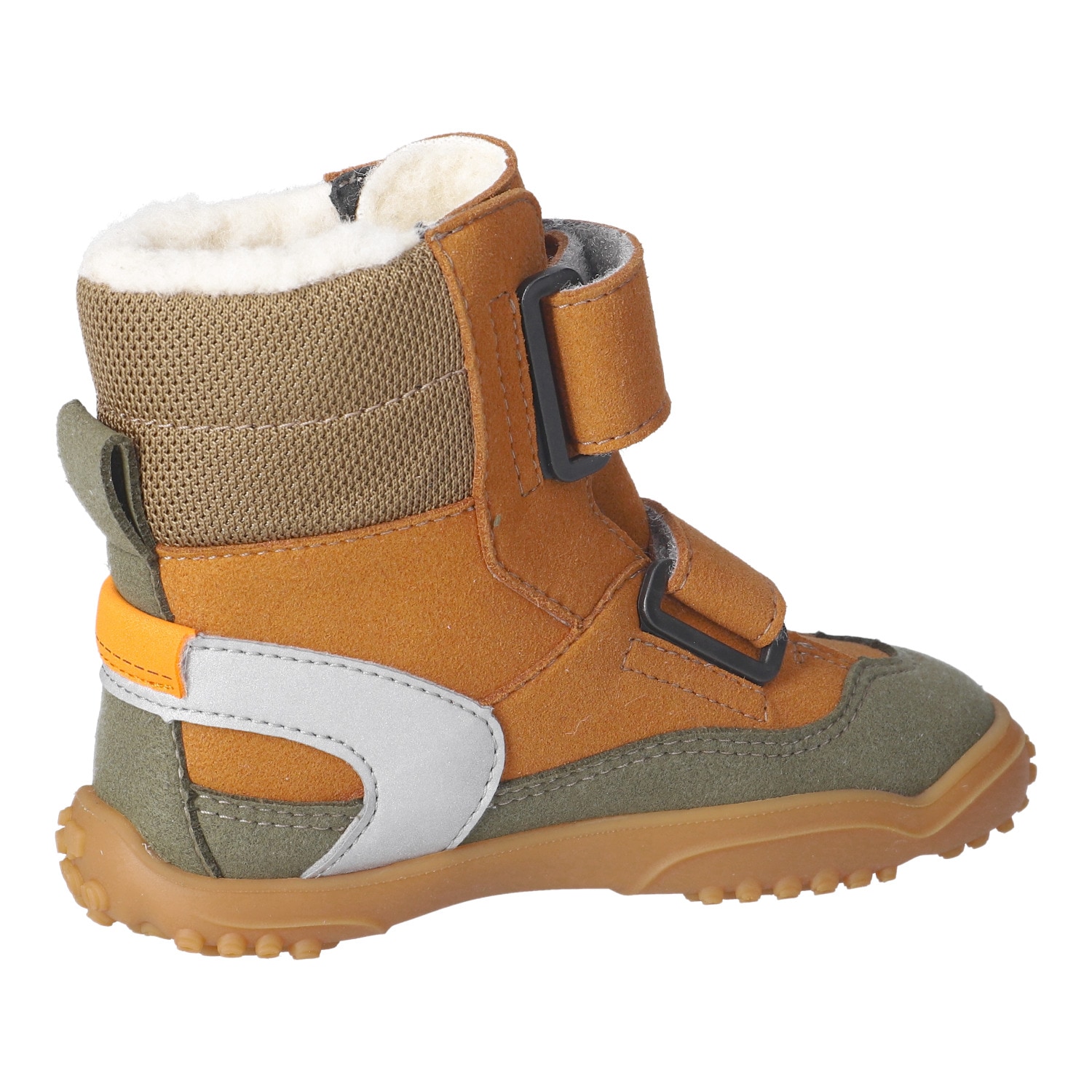 qnuffs Barfußschuh »TANNE«  Klettboots, Winterboots mit praktischem Namensschild an der Ferse