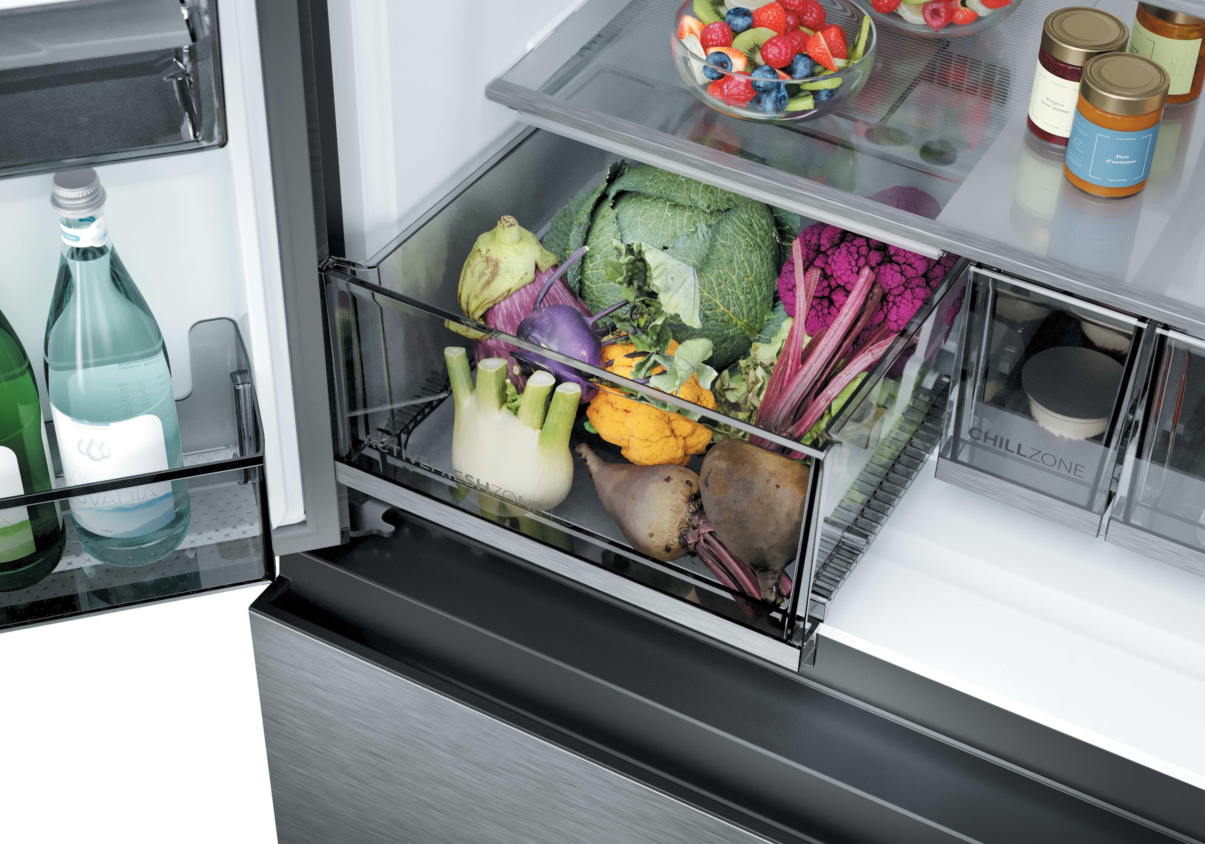 Haier Multi Door Horizon Collection »HFR59F18CWMM« 182,5 cm hoch 90,5 cm breit Wasserdispenser mit Tank