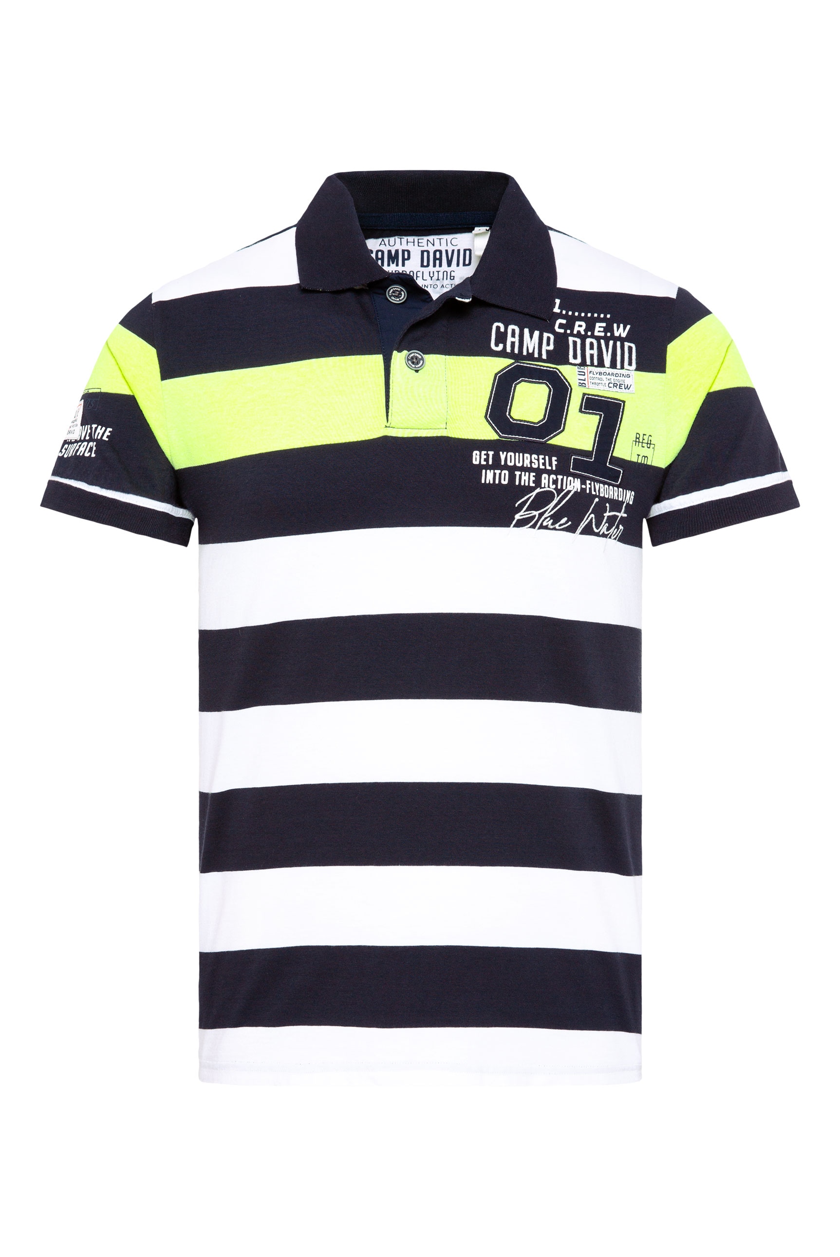 CAMP DAVID Poloshirt, mit Logo Print