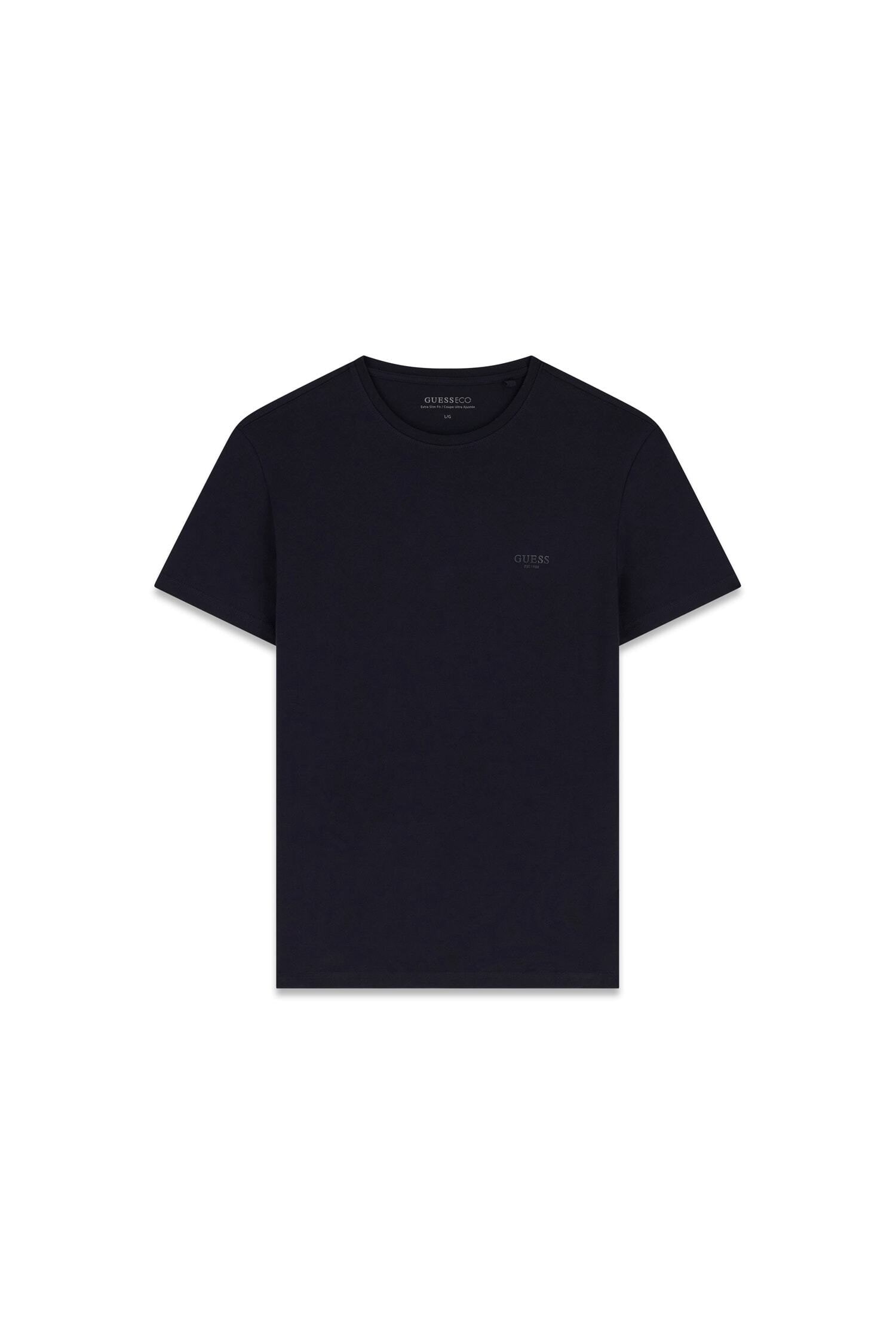 Guess T-Shirt Rundhalsausschnitt, Baumwoll-Mix, Logodruck