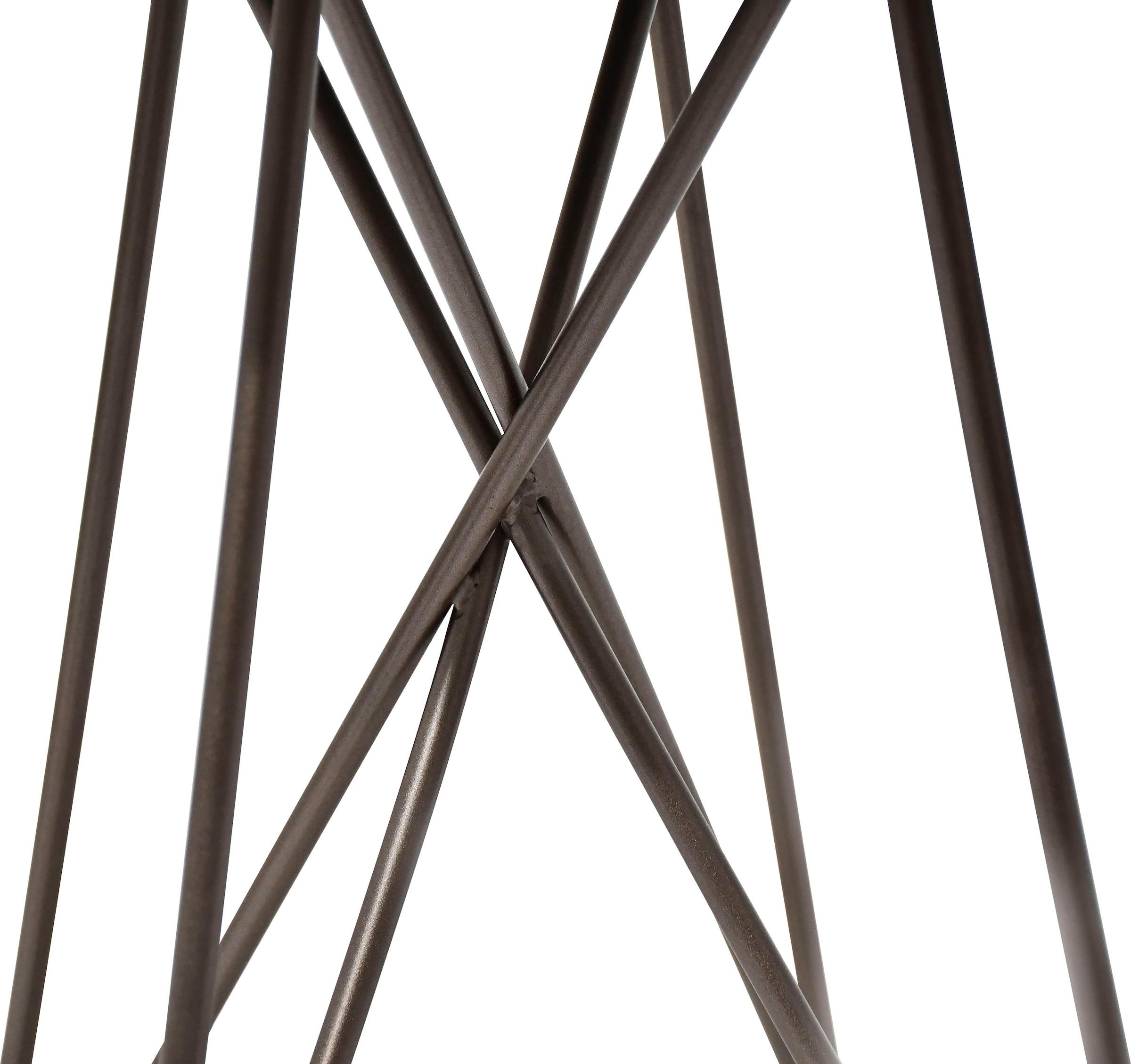 Leonique Beistelltisch »LAYLA« rund, schwarzes Gestell, Keramik, Marmoroptik