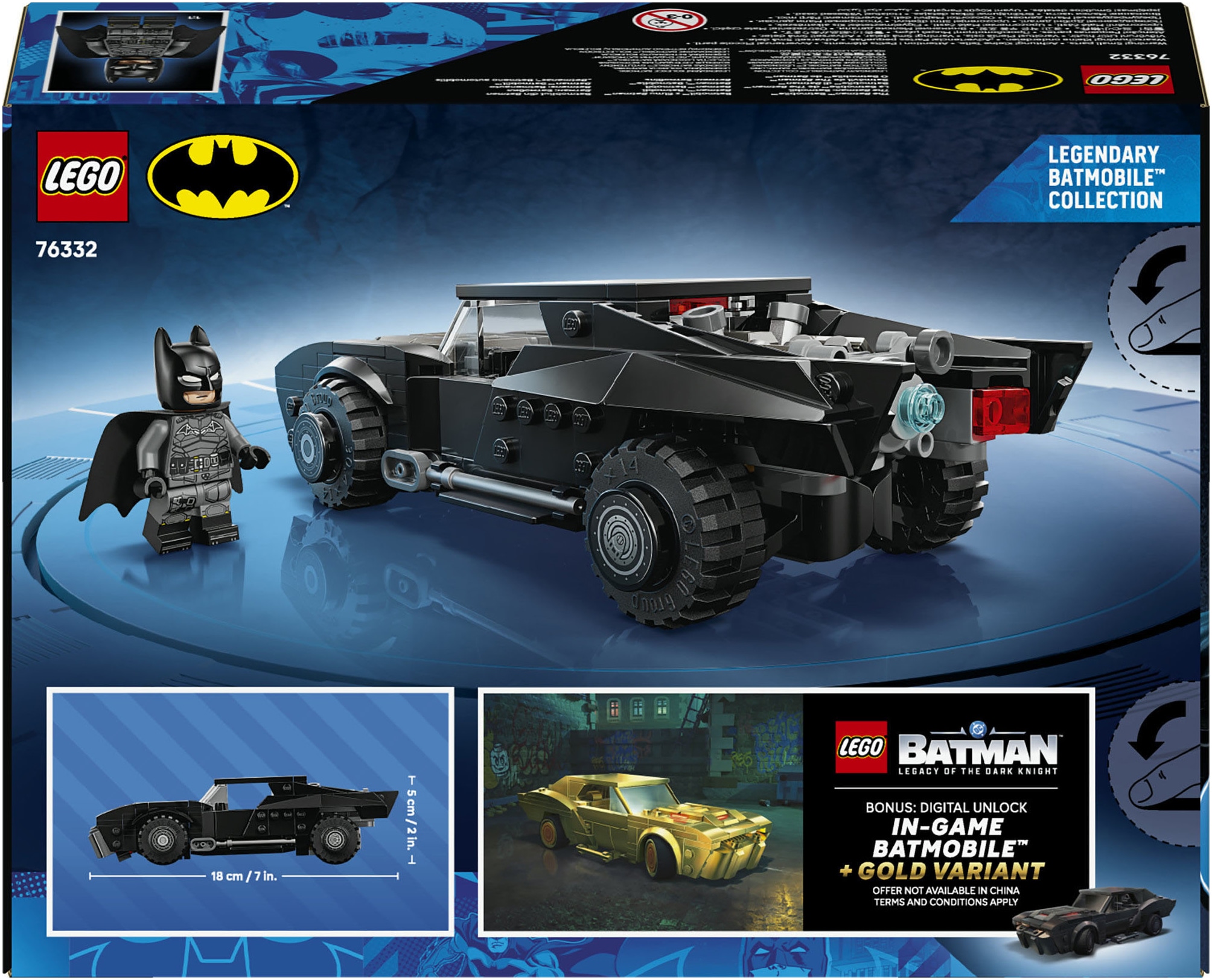 LEGO® Konstruktionsspielsteine »The Batman: Batmobil (76332), LEGO Super Heroes«