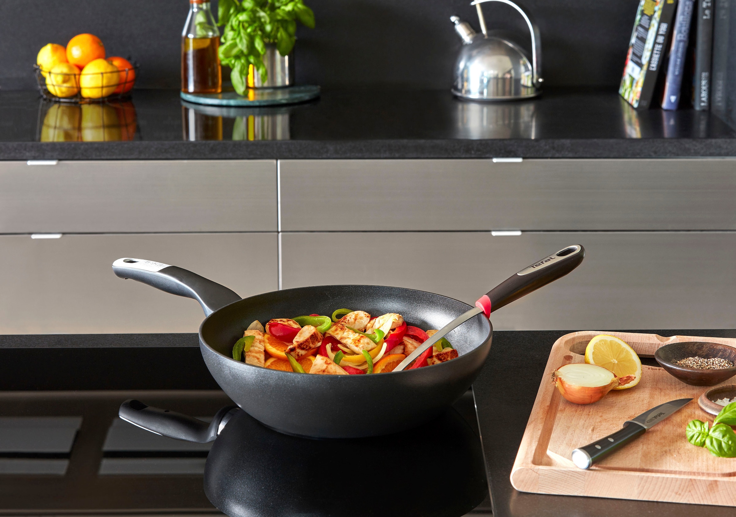 Tefal Wok »Unlimited«, Aluminium, kratzfest, Induktion, Temperaturanzeiger, Made In France, Ø 28 cm