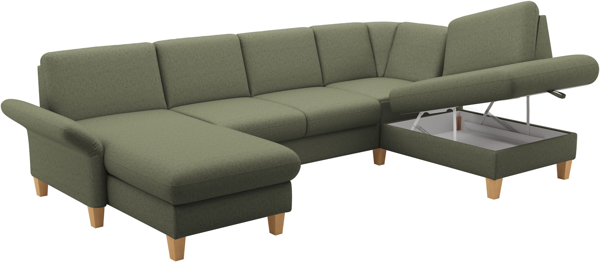 Home affaire Wohnlandschaft »Rochelle«, optional mit Armteilverstellung, mit Bettfunktion & Bettkasten