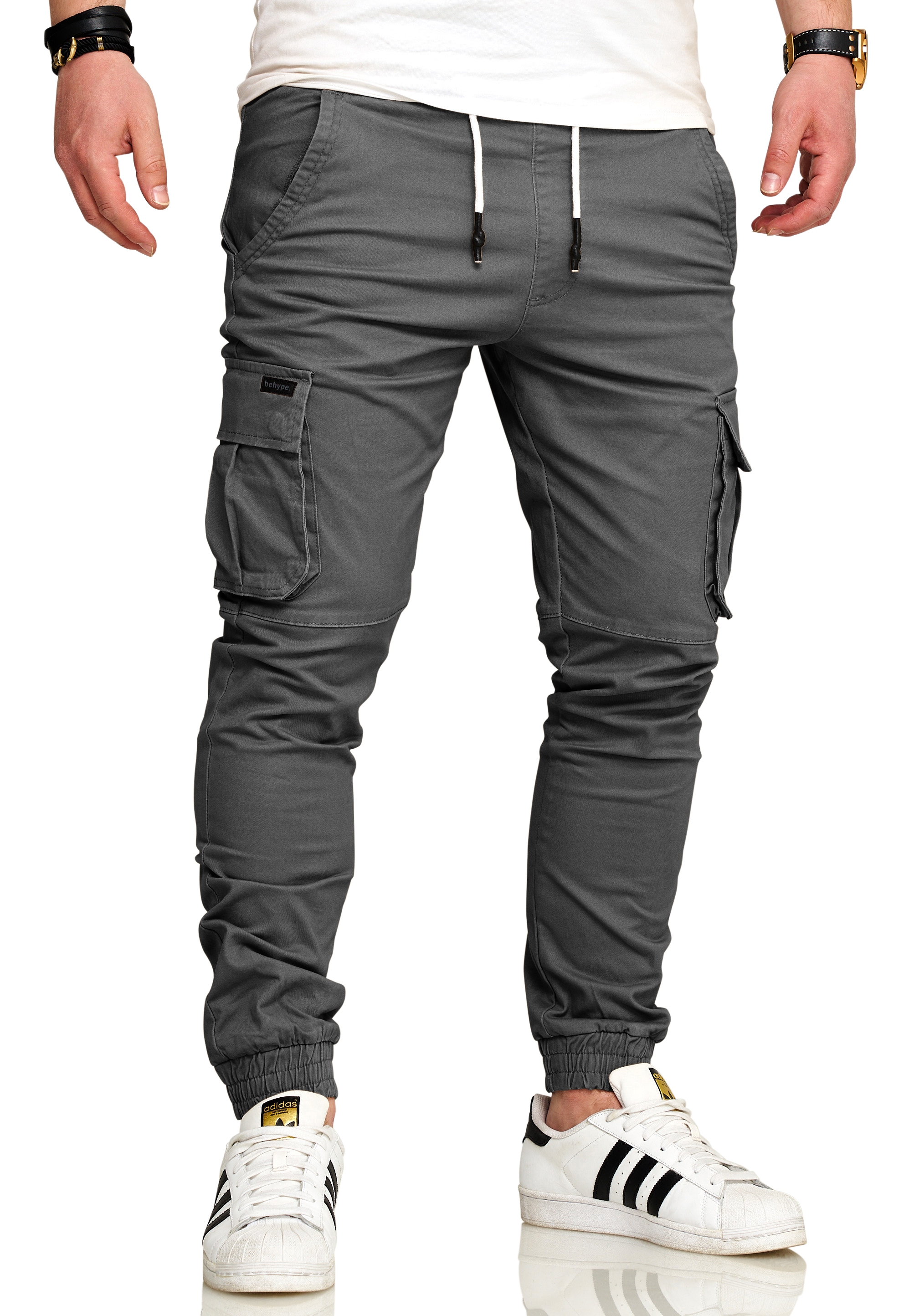 SOULSTAR Cargohose »Freizeithose Jogger-Hose mit elastischem Bund Stoffhose für Herren«  Herren Chino Jogger Jeans Hose Stoffhose Freizeithose