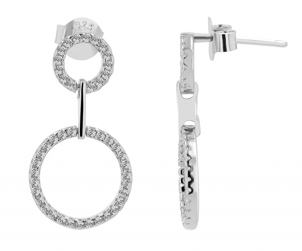 Adelia´s Paar Ohrhänger »Adelia's Damen Ohrhänger aus 925 Sterling Silber und Zirkonia«