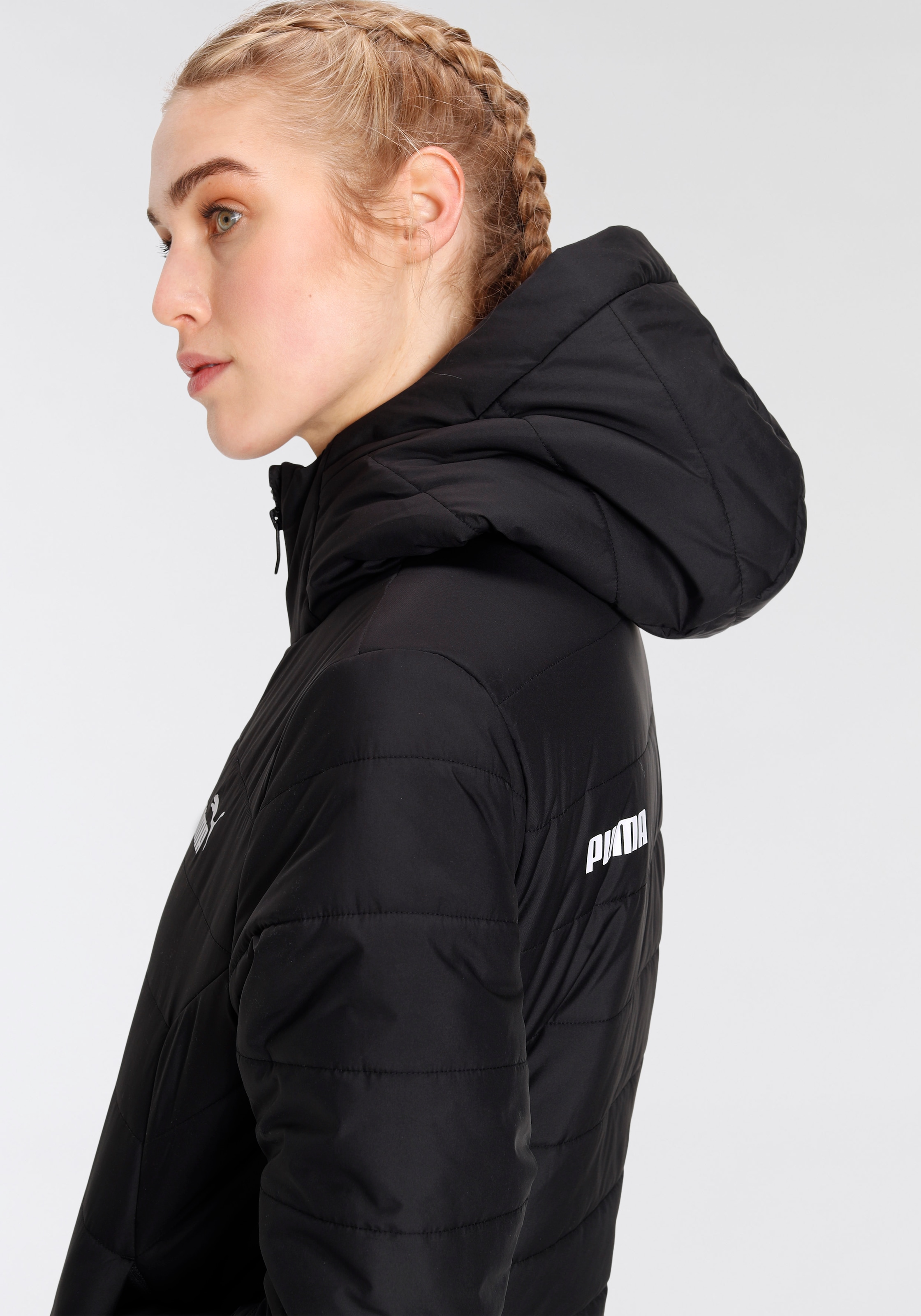 PUMA Winterjacke »ESS HOODED PADDED JACKET«, mit Kapuze