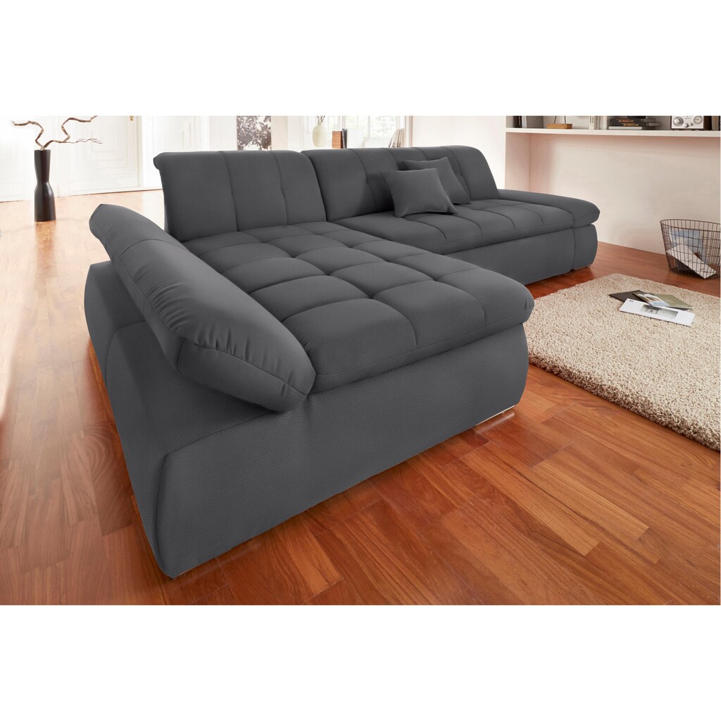 DOMO collection Ecksofa »NMoric XXL, B/T/H: 300/172/80cm, Revamierenabschluss«