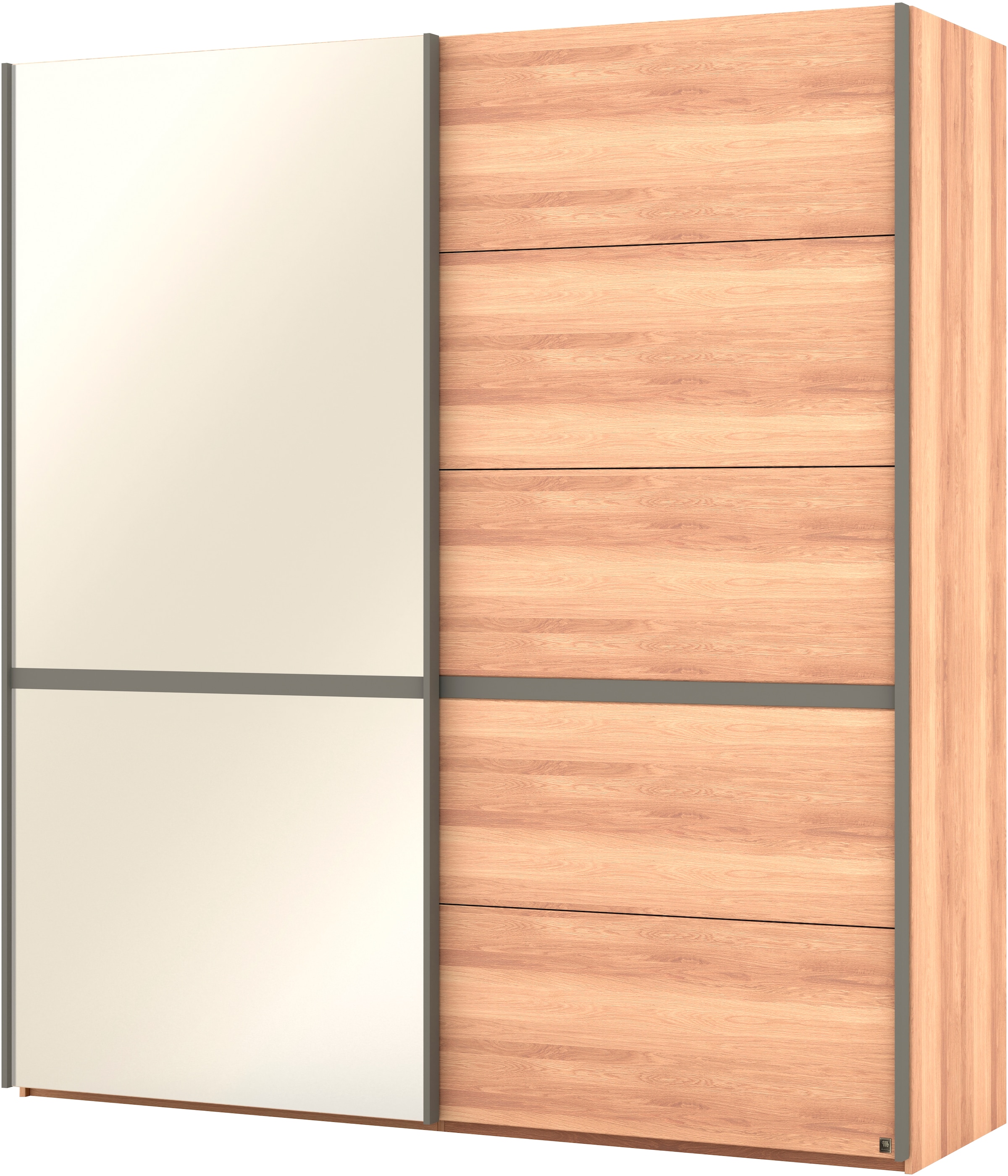 Musterring Schwebetürenschrank »Sorrent, Kleiderschrank, Schrank, Schiebetüren« Teilmassiv Eiche, MADE IN GERMANY,  Türen in Eiche massiv mit Kassetten-Optik, verschiedene Maße verfügbar