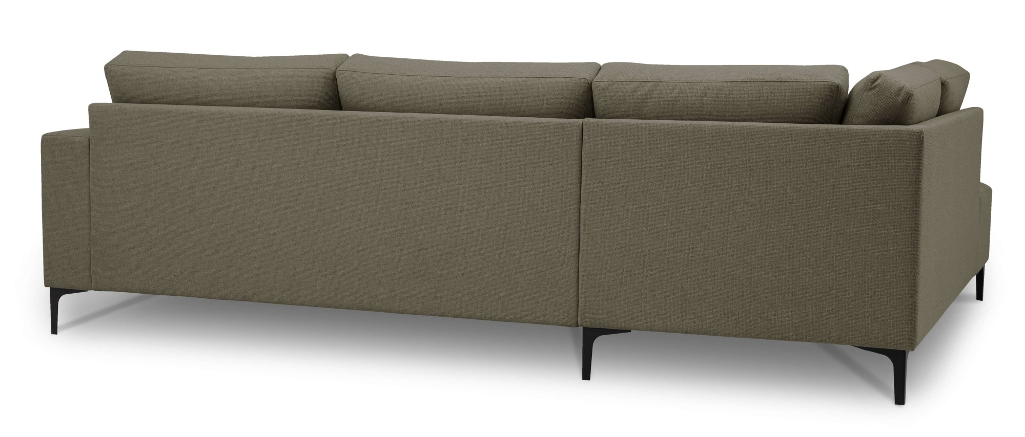 Home affaire Ecksofa »Tournon, L-Form, Breite 256 cm, Webstoff, Chenille« Designsofa im nordischen Stil, Wellenunterfederung, Metallfüße