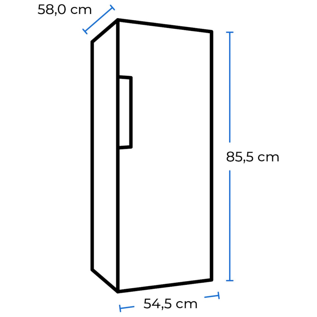 exquisit Gefrierschrank »GS81-040D weiss«, 85 cm hoch, 55 cm breit