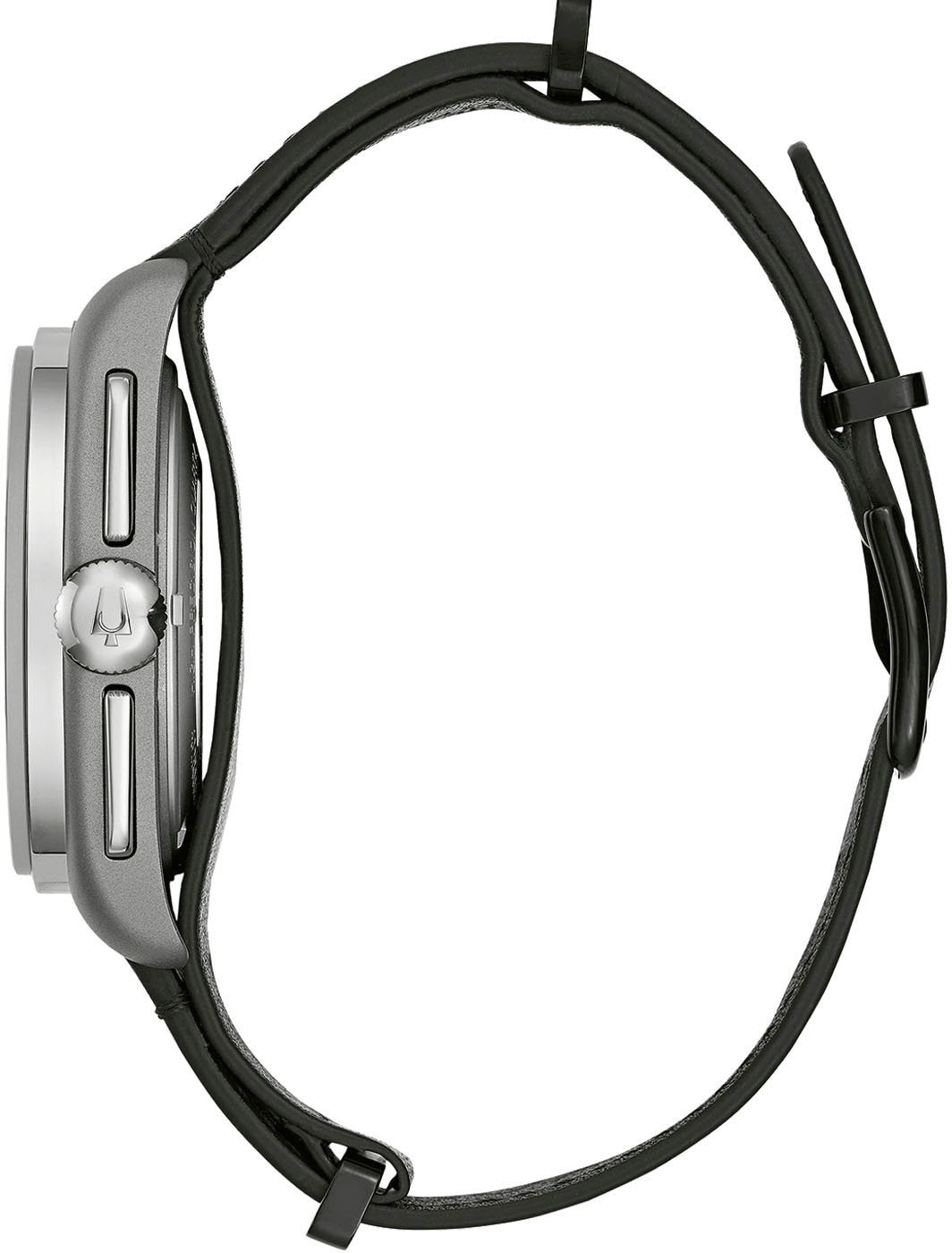 Bulova Chronograph »Lunar Pilot« Armbanduhr, Quarzuhr, Herrenuhr, Lederarmband, Saphirglas