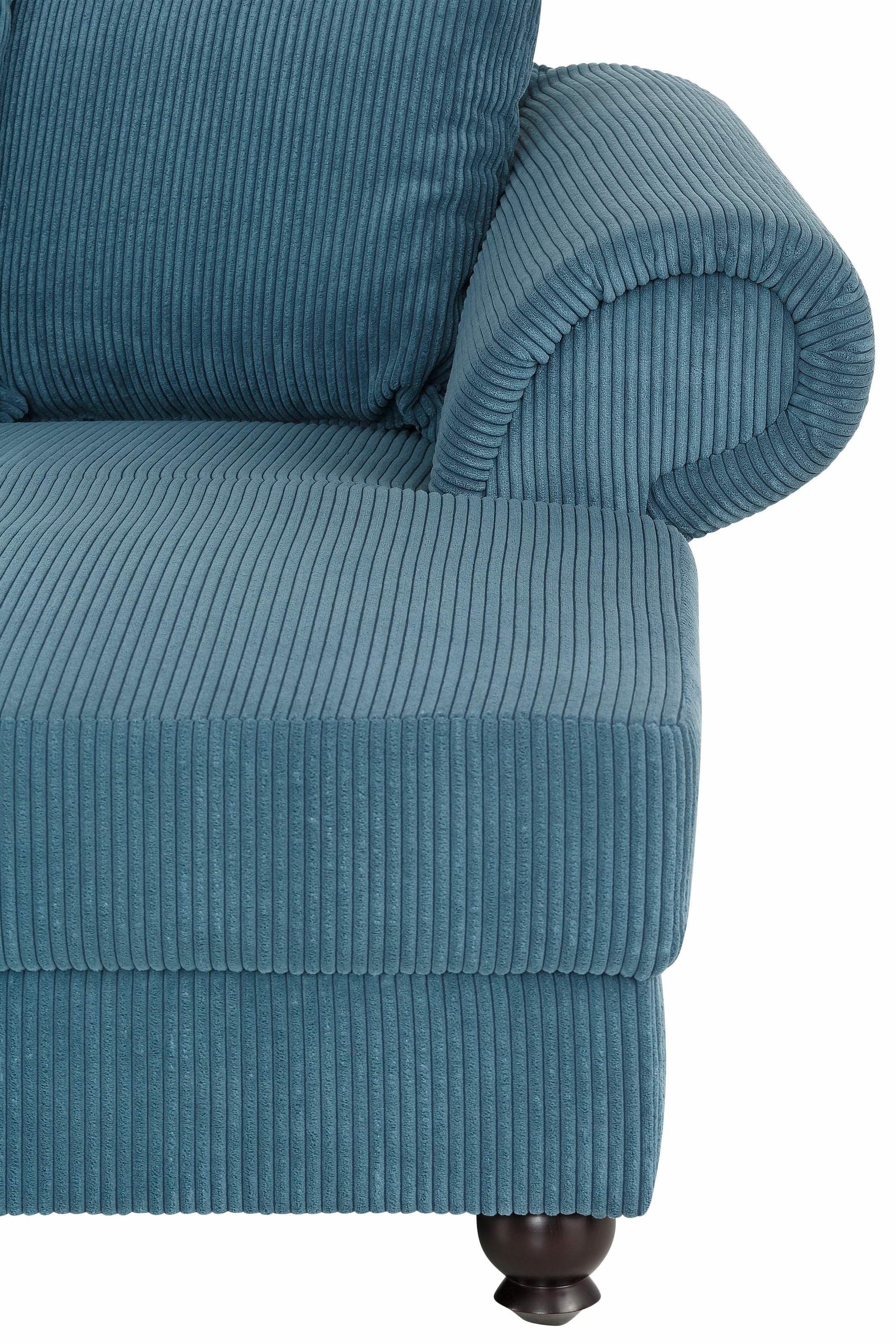 Home affaire Ecksofa »King George King Henry, Mega Sofa, Breite 260cm, L-Form«, mit Federkern, in legerer Polsterung und vielen Kissen