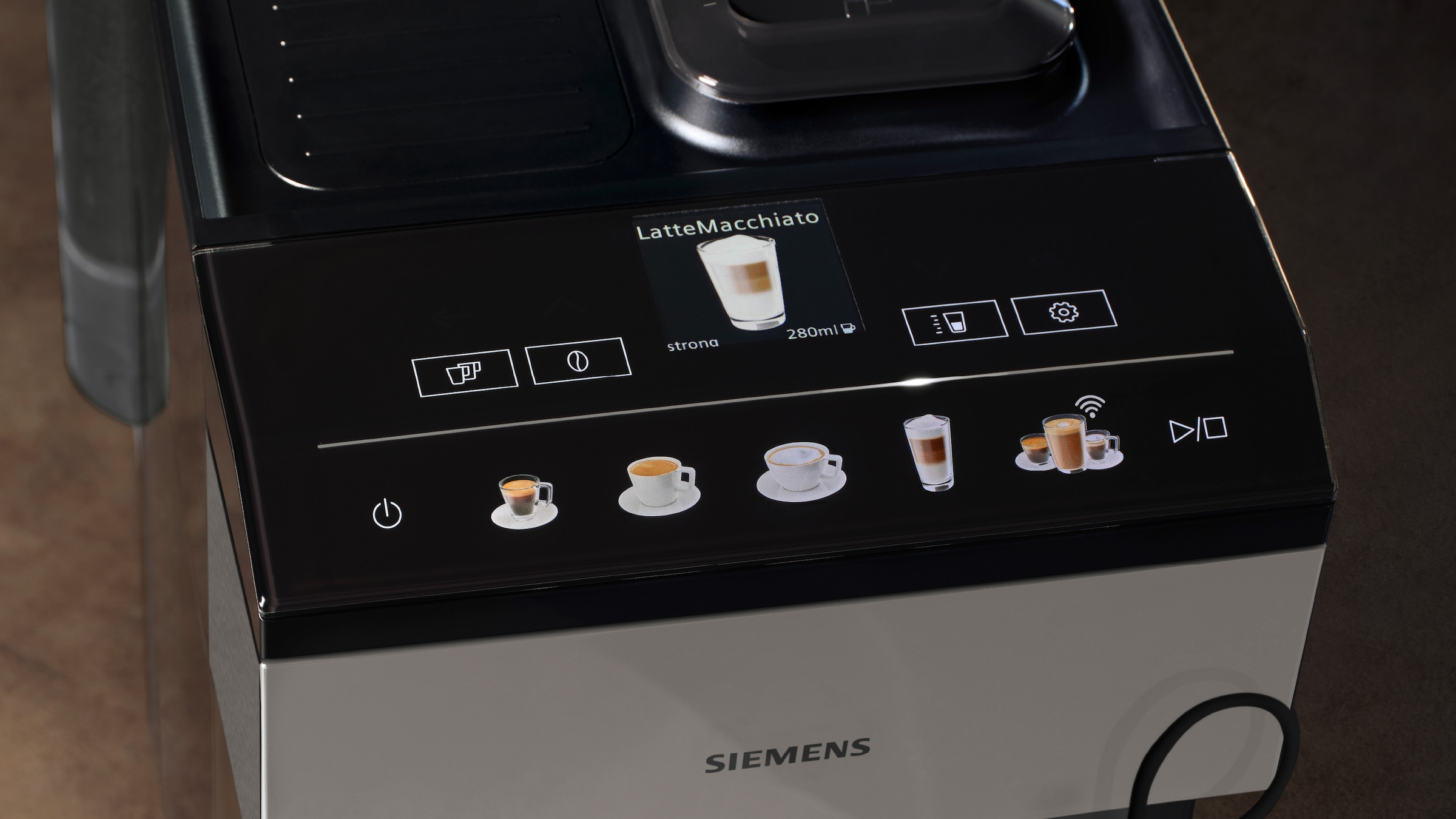 SIEMENS Kaffeevollautomat »EQ500 integral TP516DX3, App-Steuerung, Doppeltassenfunktion«, intuitives Farbdisplay, automatische Dampfreinigung, edelstahl