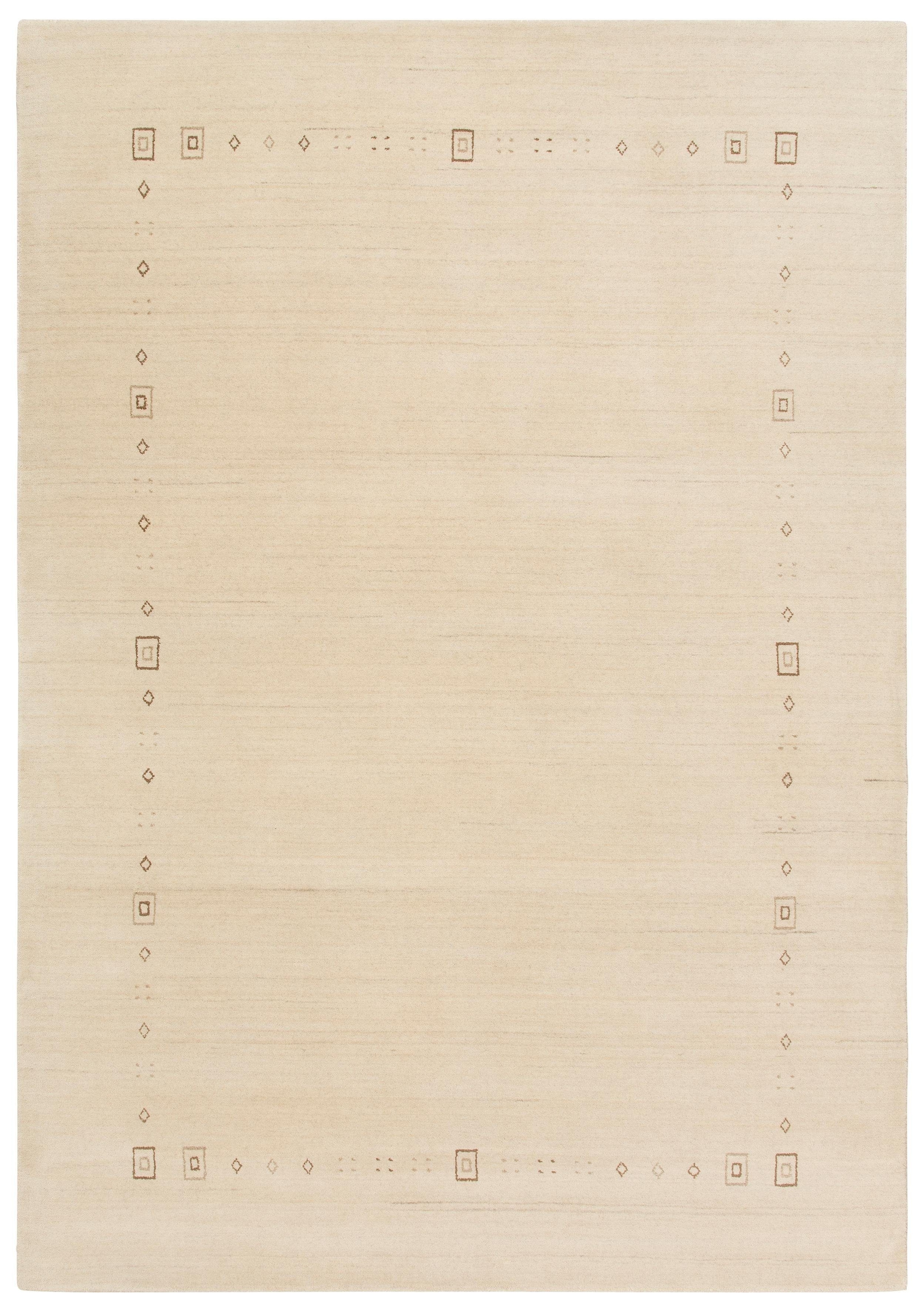 OTTO home Wollteppich »Felia« rechteckig 12 mm Höhe reine Wolle, handgewebt, mit Bordüre