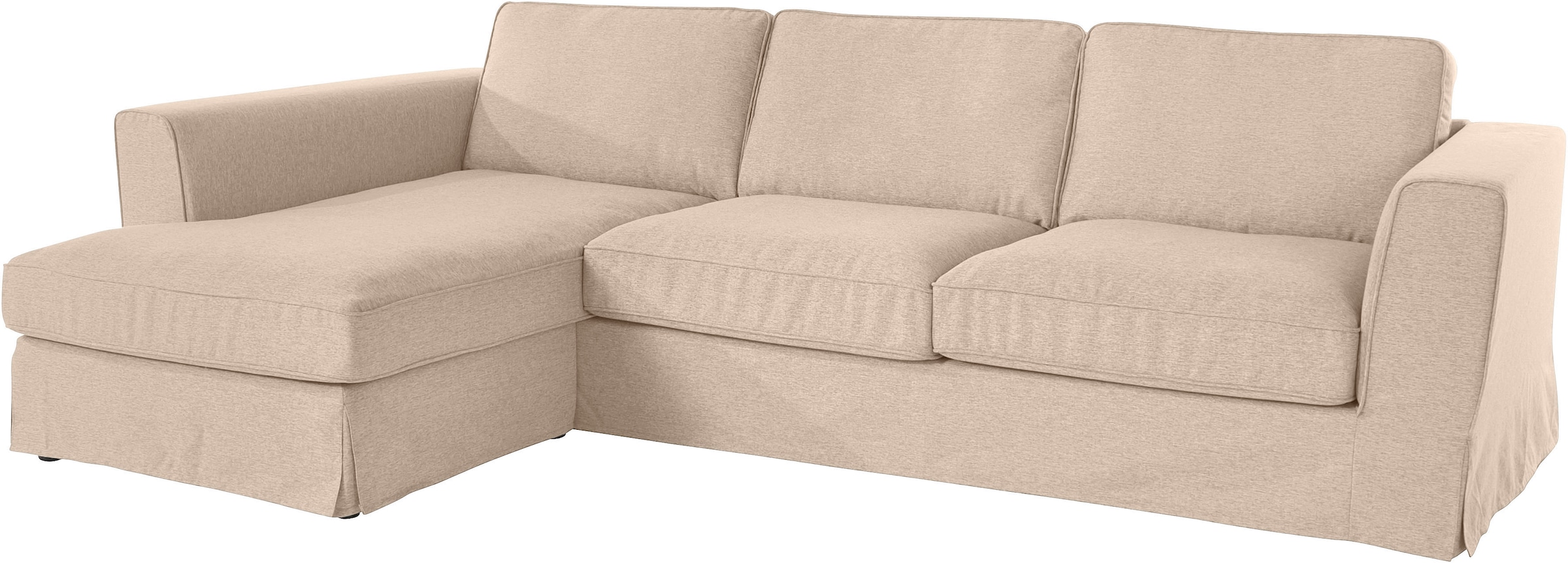 Timbers Ecksofa »Vintage L-Form«, 3-Sitzer Polsterecke im Landhausstil, mit abnehmbarer Husse