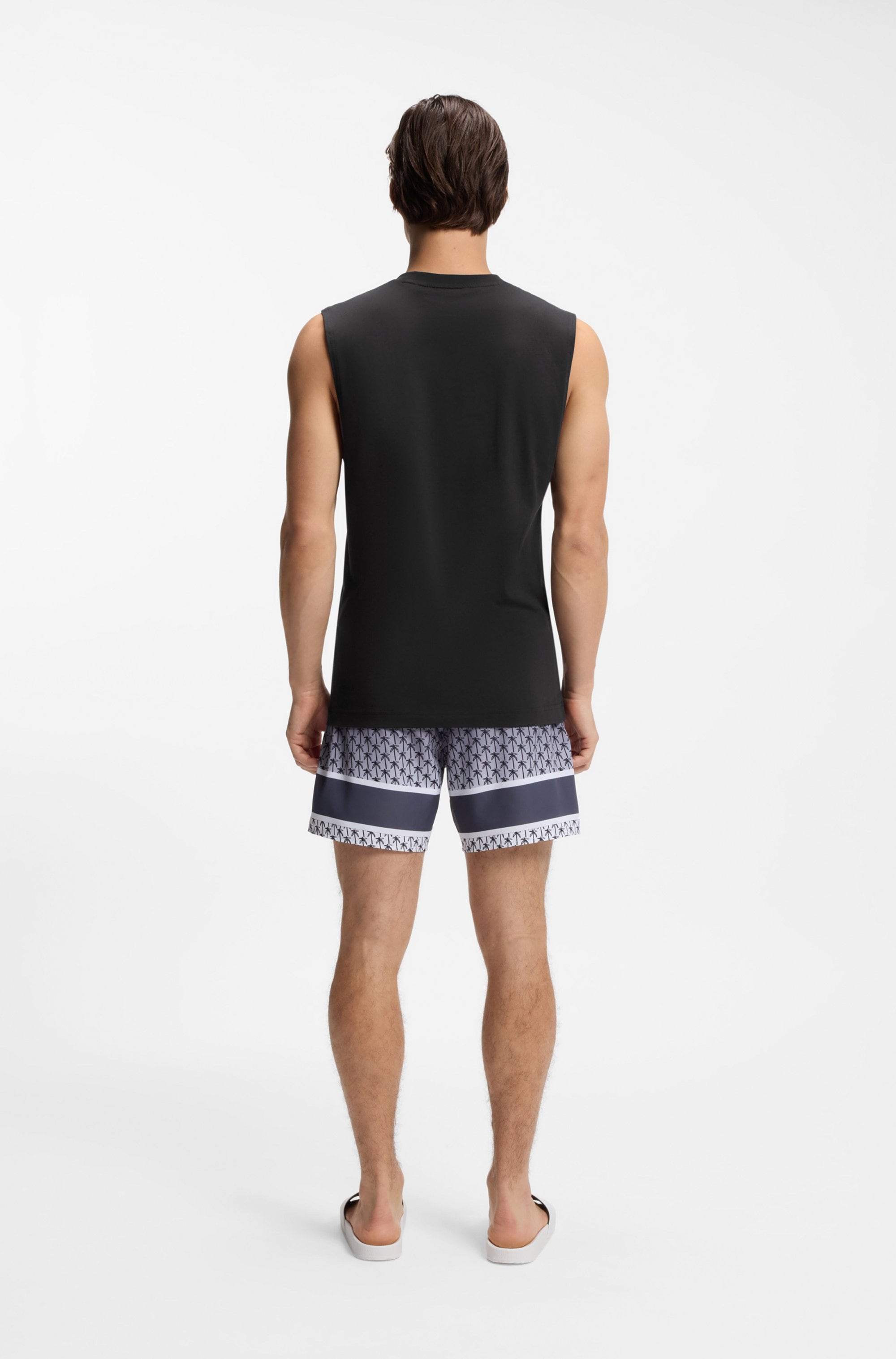 HUGO Underwear Tanktop aus Baumwoll-Jersey mit Logo-Print
