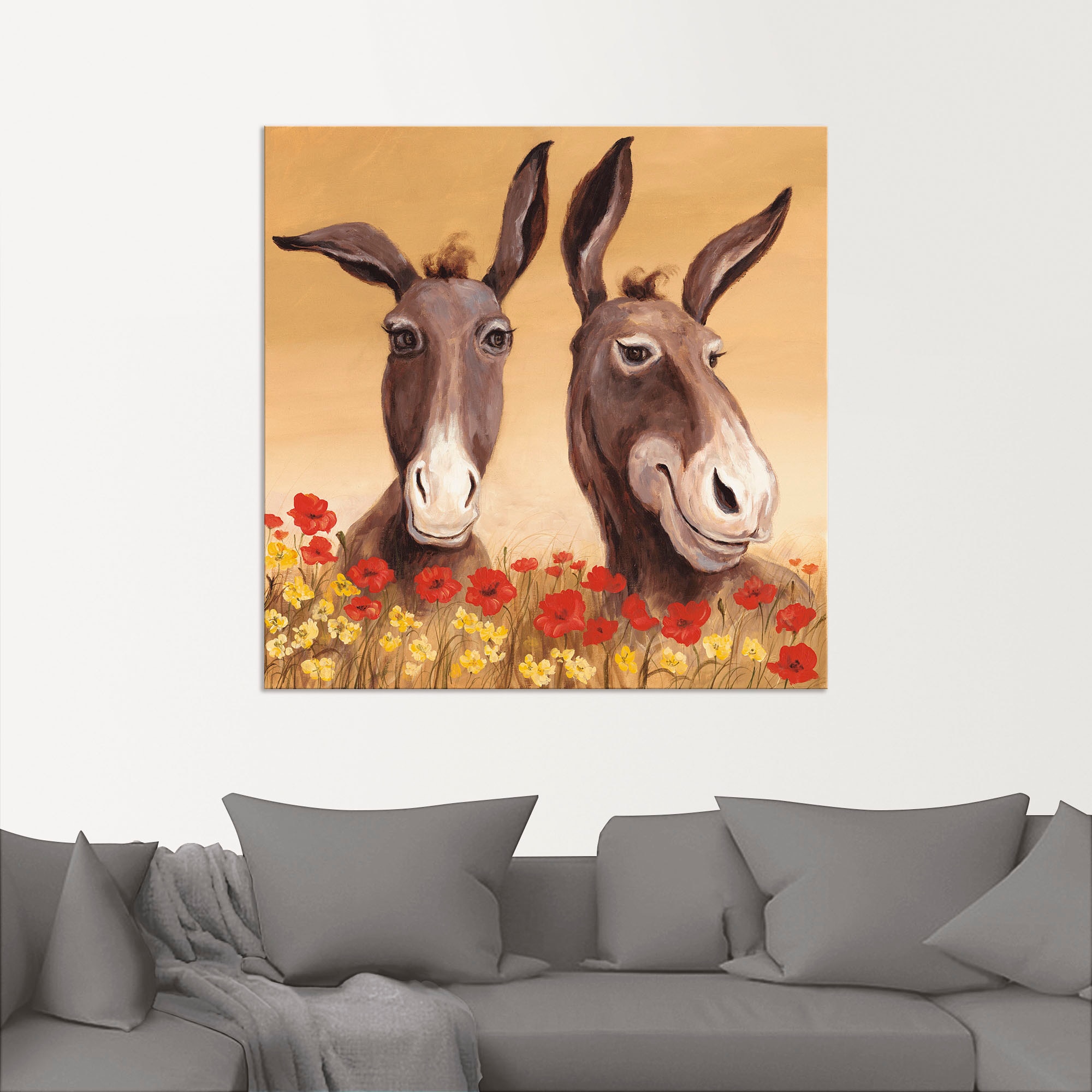 Artland Wandbild »Esel«, Haustiere, (1 St.), als Alubild, Outdoorbild, Leinwandbild, Poster, Wandaufkleber