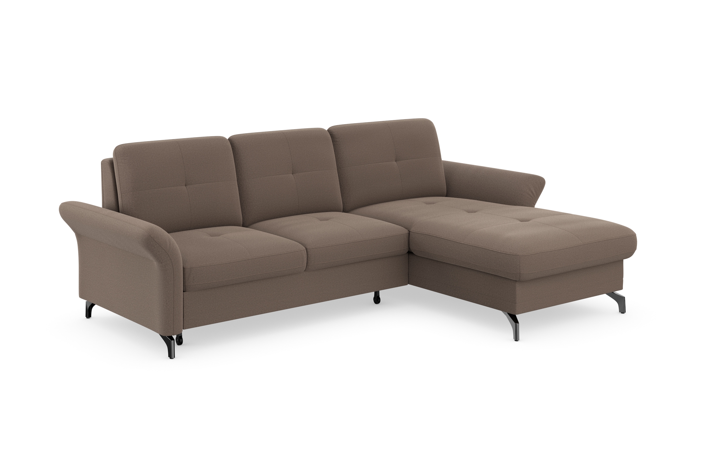 Places of Style Ecksofa »Calando L-Form«, wahlweise mit Bettfunktion, Bettkasten und Armteilfunktion