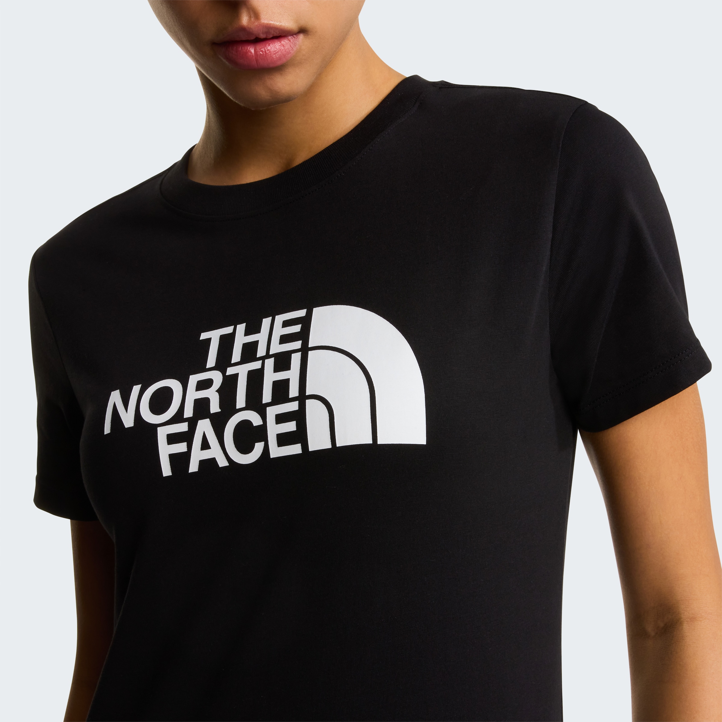 The North Face T-Shirt »W EVOLUTION HALF DOME SLIM SHORT SLEEVE TEE« schmaler Schnitt, kurze Ärmel, atmungsaktives Material