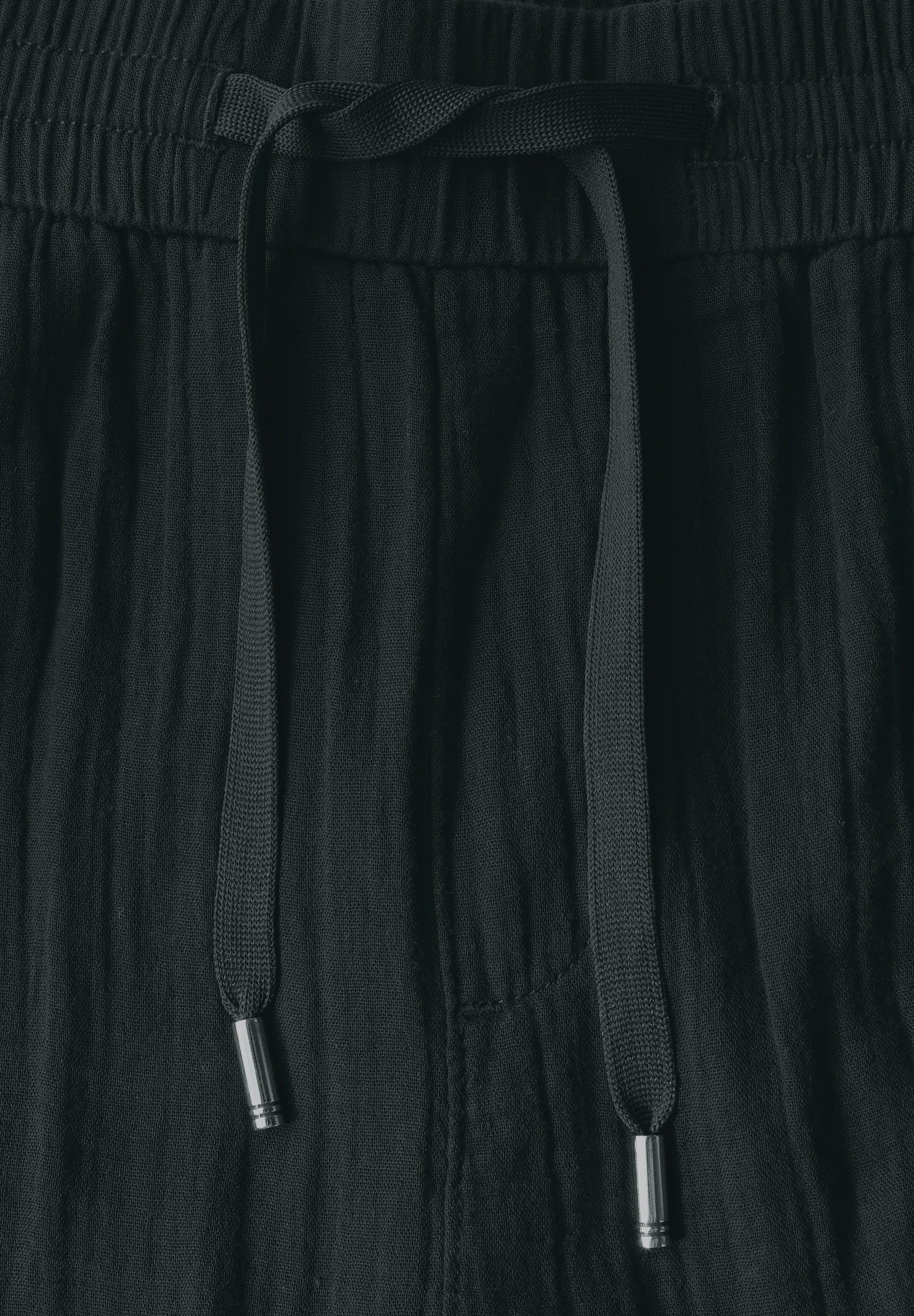 STREET ONE Stoffhose, mit elastischem Bund und Tunnelzug, im Musselin-Look
