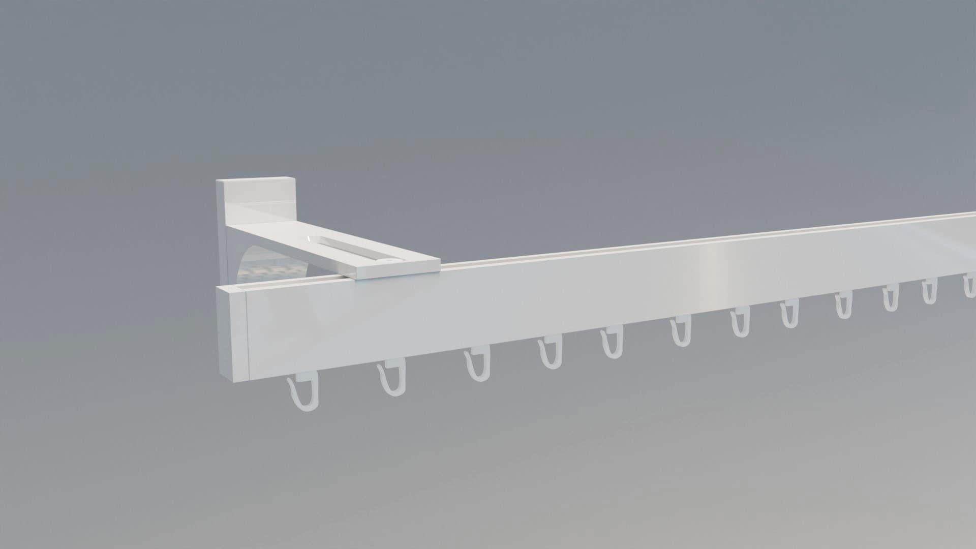 indeko Gardinenstange »Bern« 1 läufig-läufig Wunschmaßlänge Innenlauf Komplett-Set inkl. Gleitern und Montagematerial