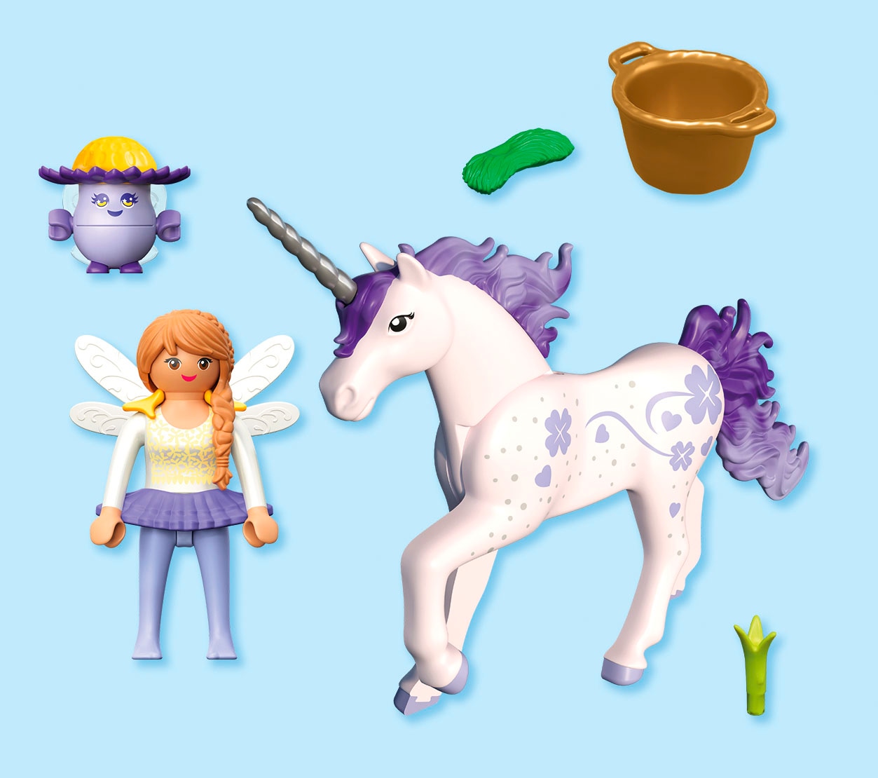 Playmobil® Konstruktions-Spielset »Sammeleinhorn, Glückslavendel mit Fee (71843), Princess Magic«