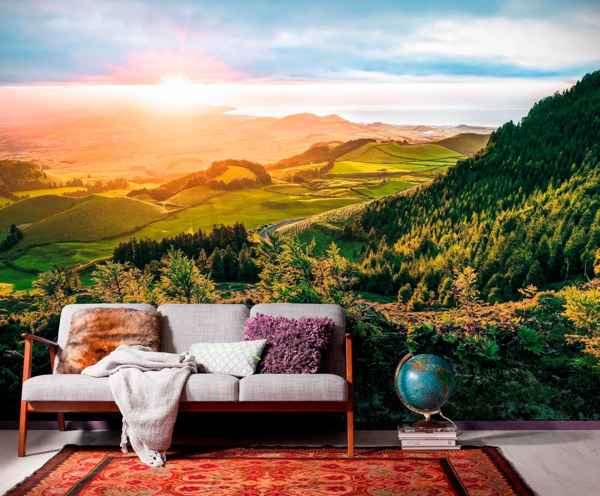 Komar Vliestapete »Digitaldruck Vlies -  Paradise Island - Größe 400 x 250 cm« bedruckt glatt Wohnzimmer, Schlafzimmer